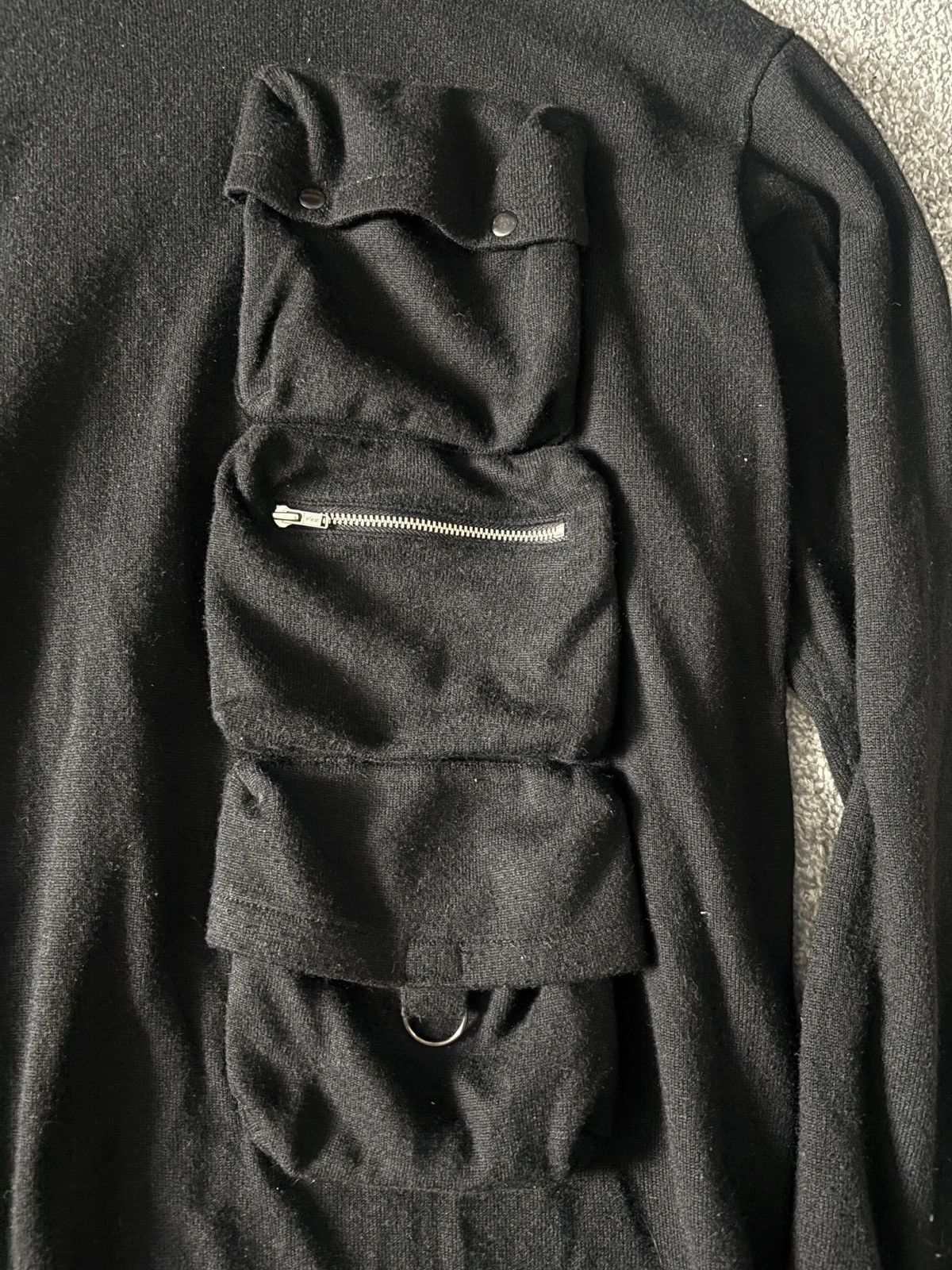 Yohji Yamamoto Y’S FOR MEN Vintage Black 100% Wool Turtleneck with Pockets Size US S / EU 44-46 / 1 - 3 Thumbnail