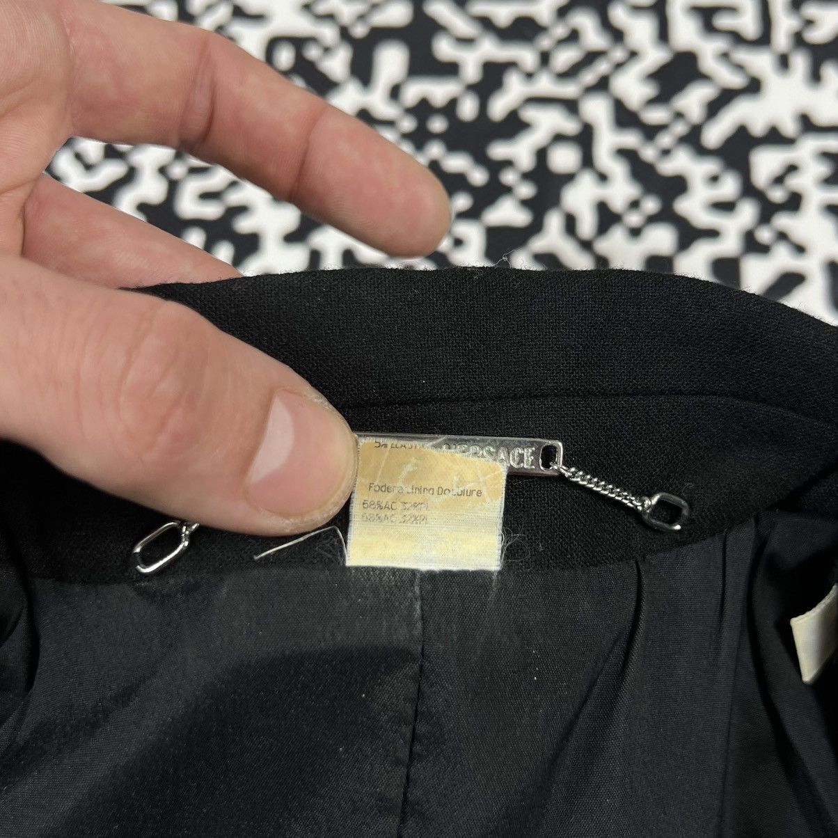 Versace Vintage 90s Gianni Versace Couture G Logo Luxury Blazer Size S / US 4 / IT 40 - 18 Thumbnail