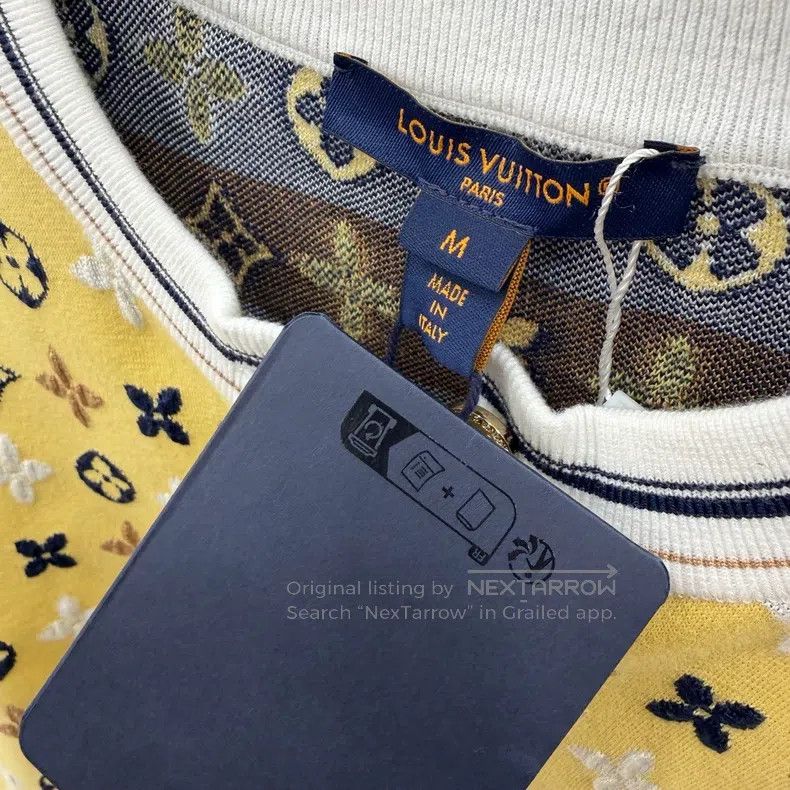 Louis Vuitton Louis Vuitton Yellow full print mulberry silk cardigan jac Size M / US 6-8 / IT 42-44 - 4 Thumbnail