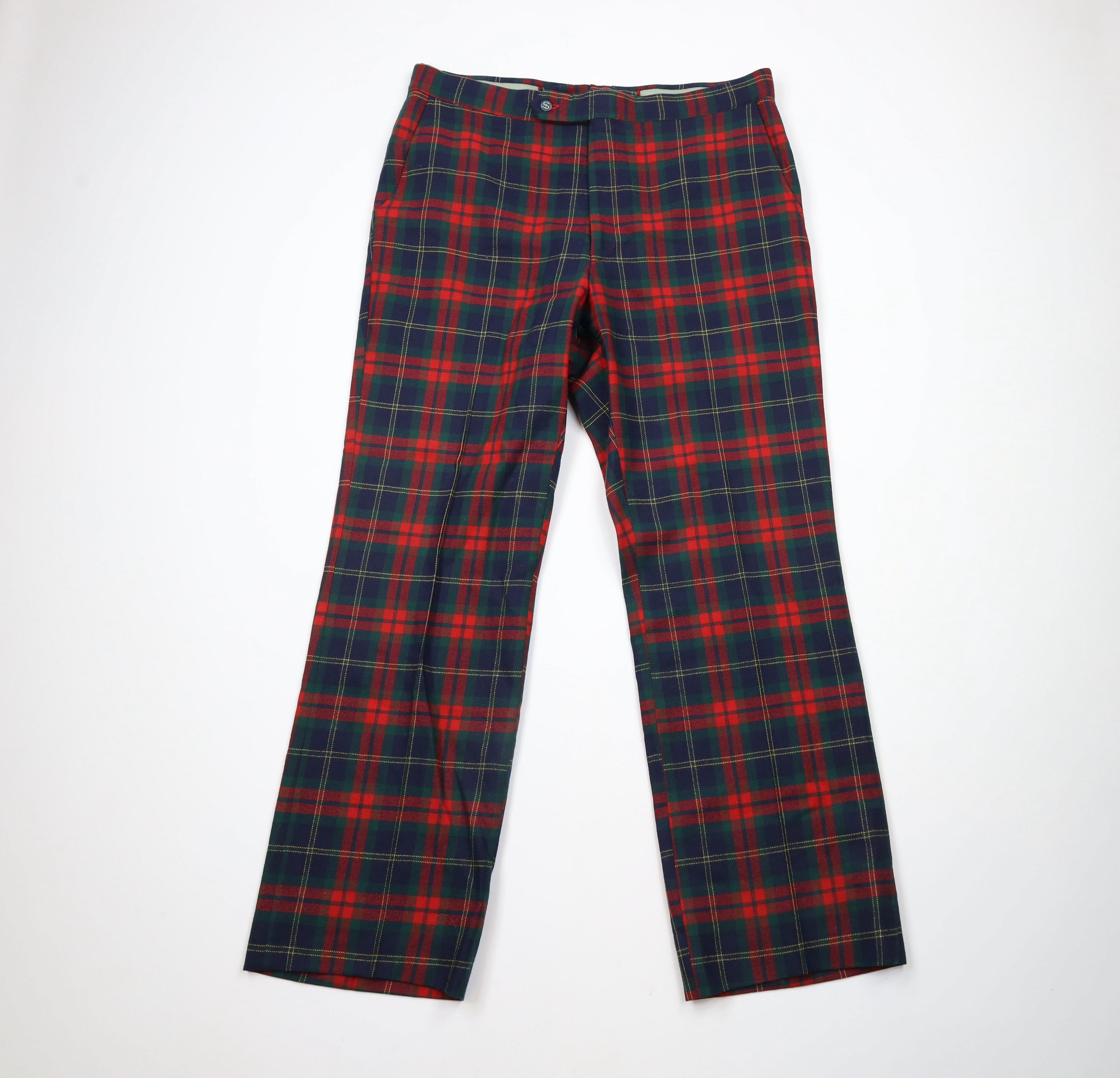 Vintage Vintage 60s 70s Streetwear Leg Bell Bottoms Pants Plaid USA Size US 36 / EU 52 - 1 Thumbnail