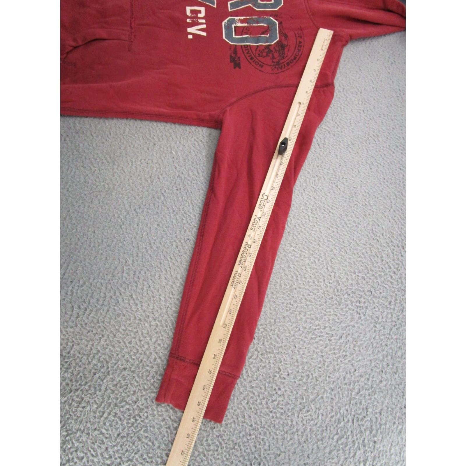 Aeropostale VINTAGE Aeropostale Hoodie Mens Medium Red Y2K Spell Out Sports Pullover Sweatshirt Size US M / EU 48-50 / 2 - 7 Thumbnail