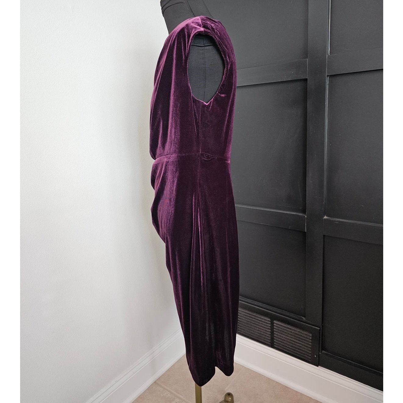 Lauren Ralph Lauren Lauren Ralph Lauren Velvet Sheath Midi Cocktail Dress 10 Size L / US 10 / IT 46 - 2 Thumbnail