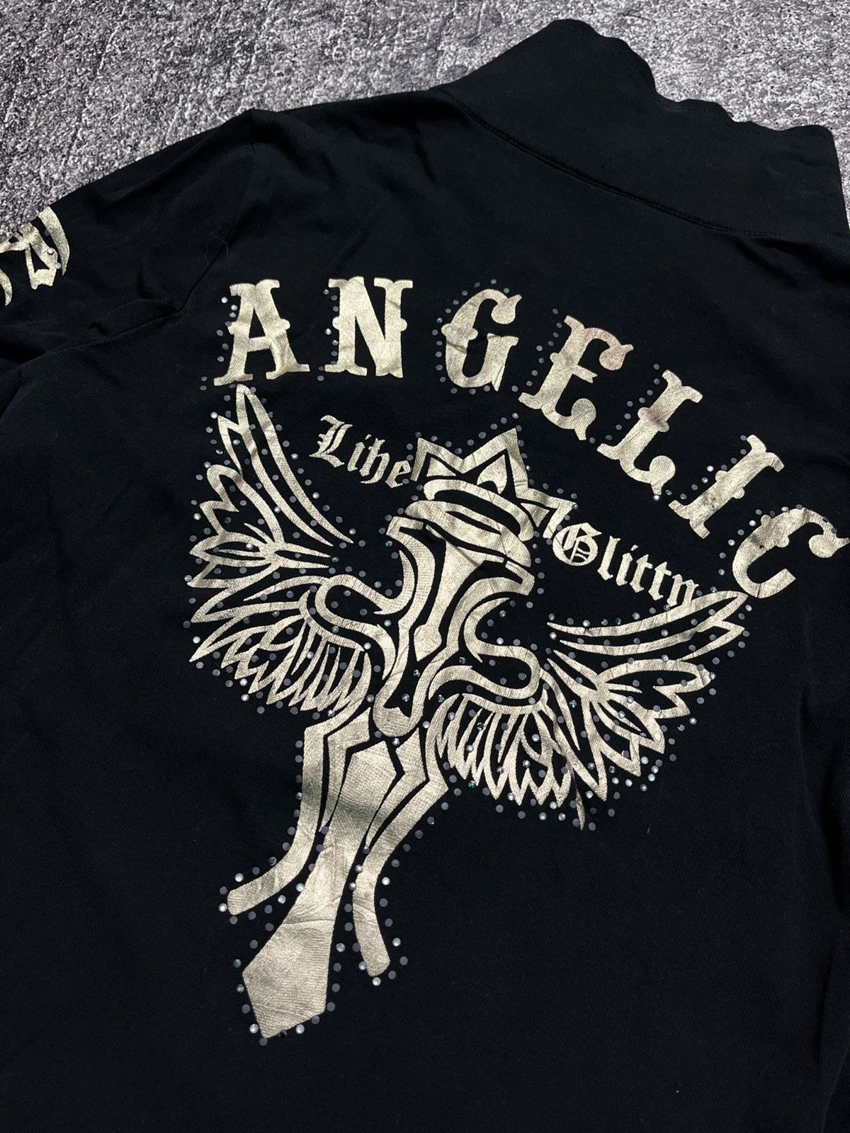 Japanese Brand Japanese Style Gothic skull Angelic Polo Longsleeve Size US S / EU 44-46 / 1 - 2 Thumbnail