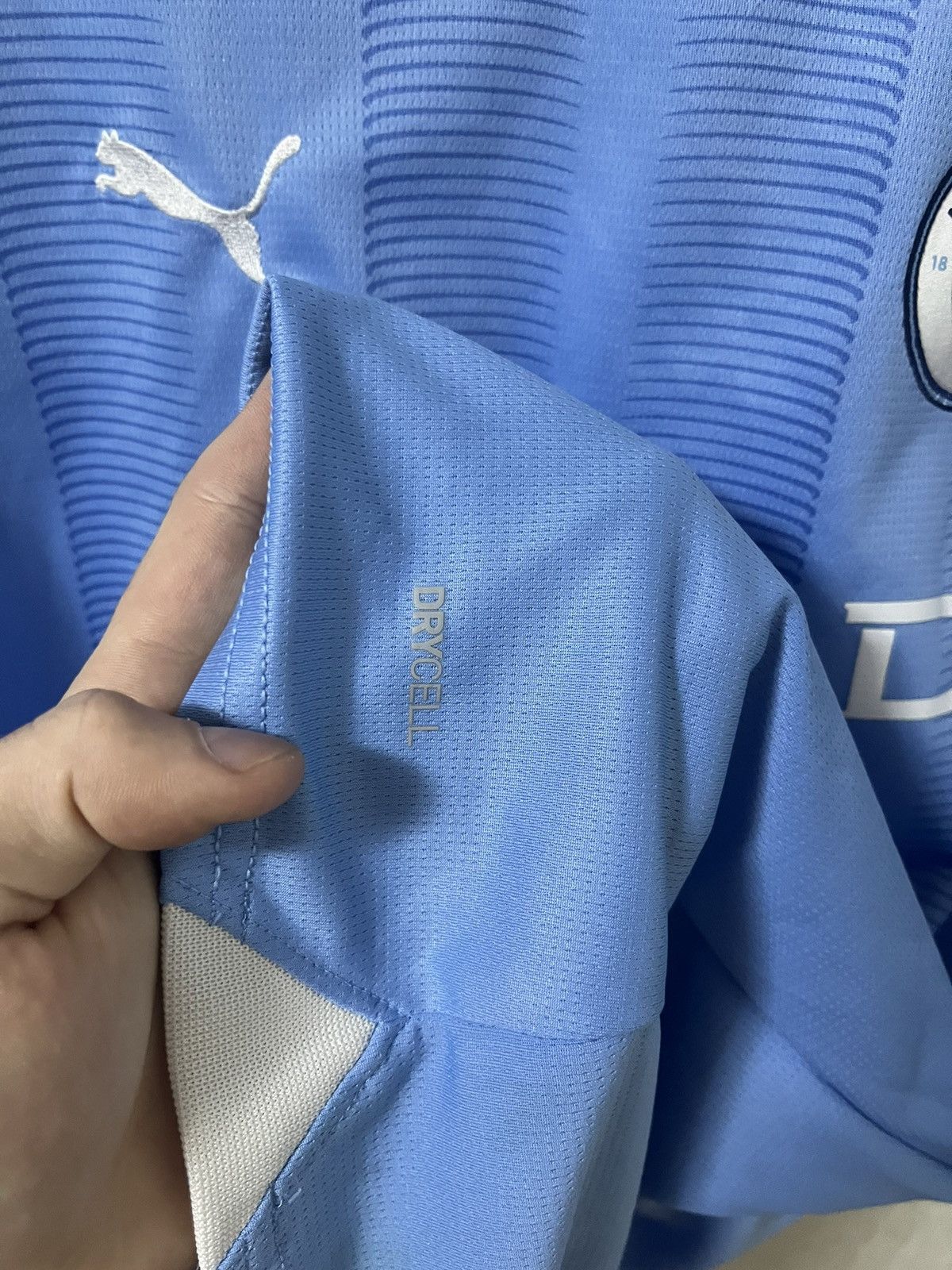 Vintage Puma Manchester City 2023/24 Home Jersey Size US XL / EU 56 / 4 - 6 Thumbnail