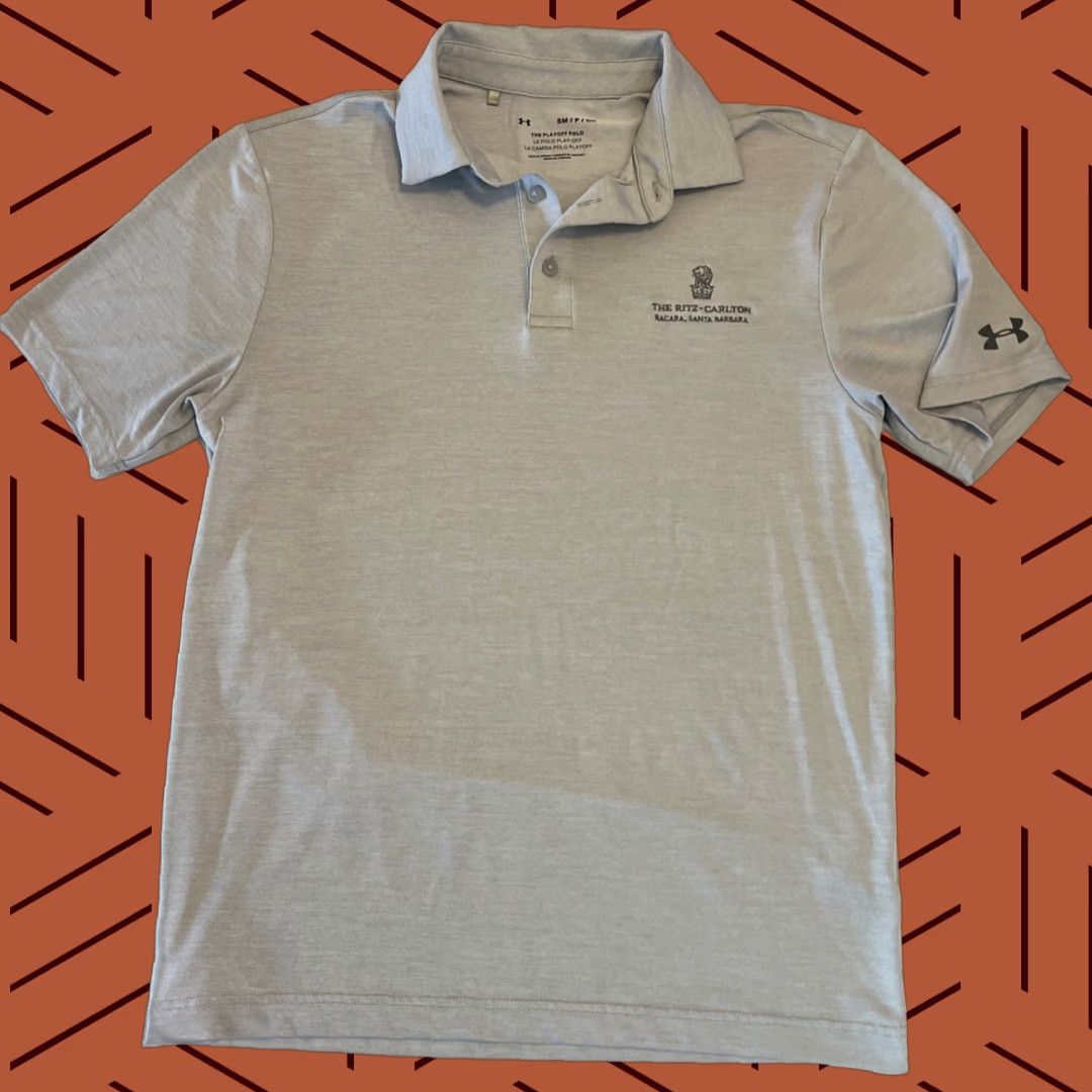 Under Armour VINTAGE NWOT Official Ritz Carlton Bacara Santa Barbara California Polo Shirt Small Gray Size US S / EU 44-46 / 1 - 1 Thumbnail