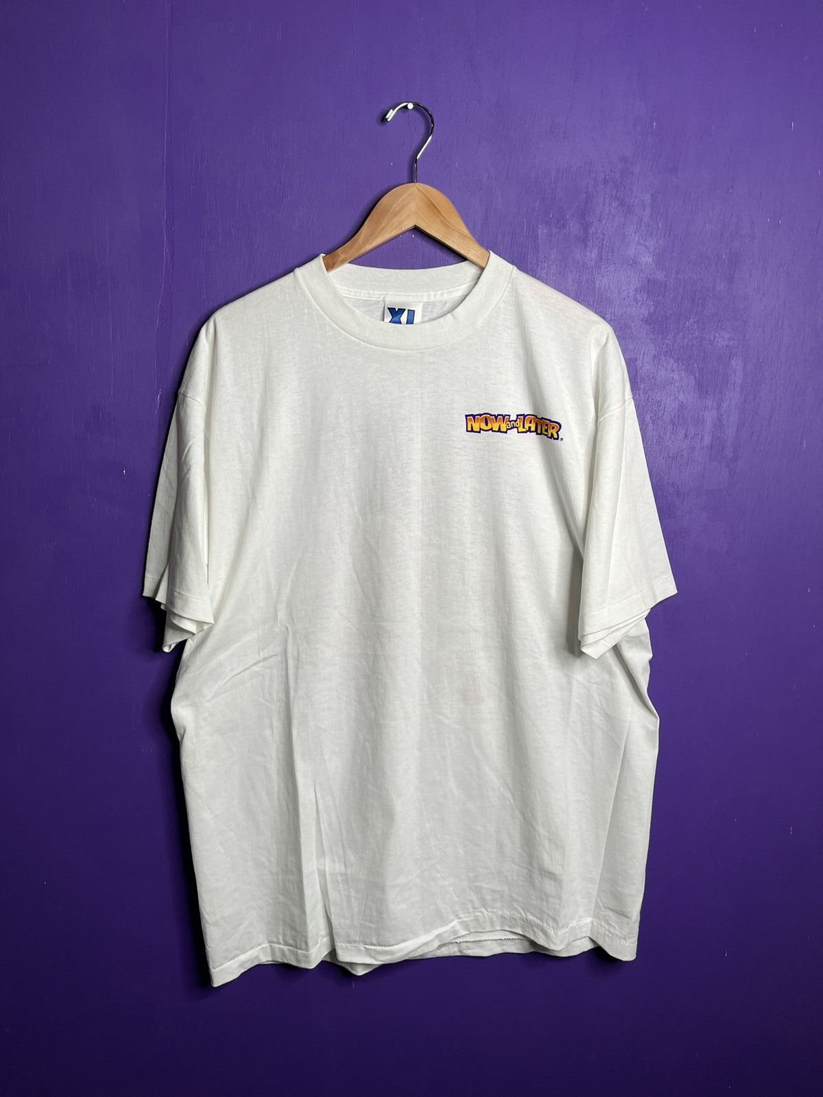 Vintage 90s Now and Later candy promo mullet t-shirt