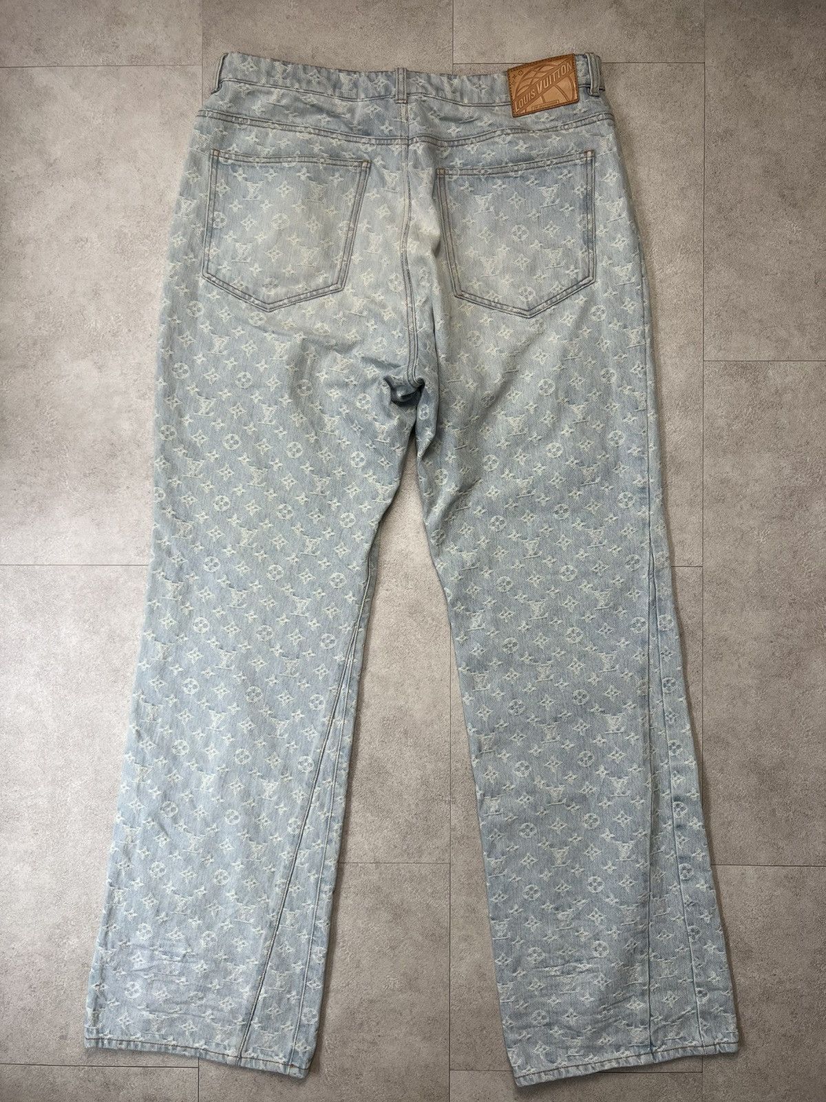 Louis Vuitton Louis Vuitton NBA Virgil Flared Monogram Denim Jeans 