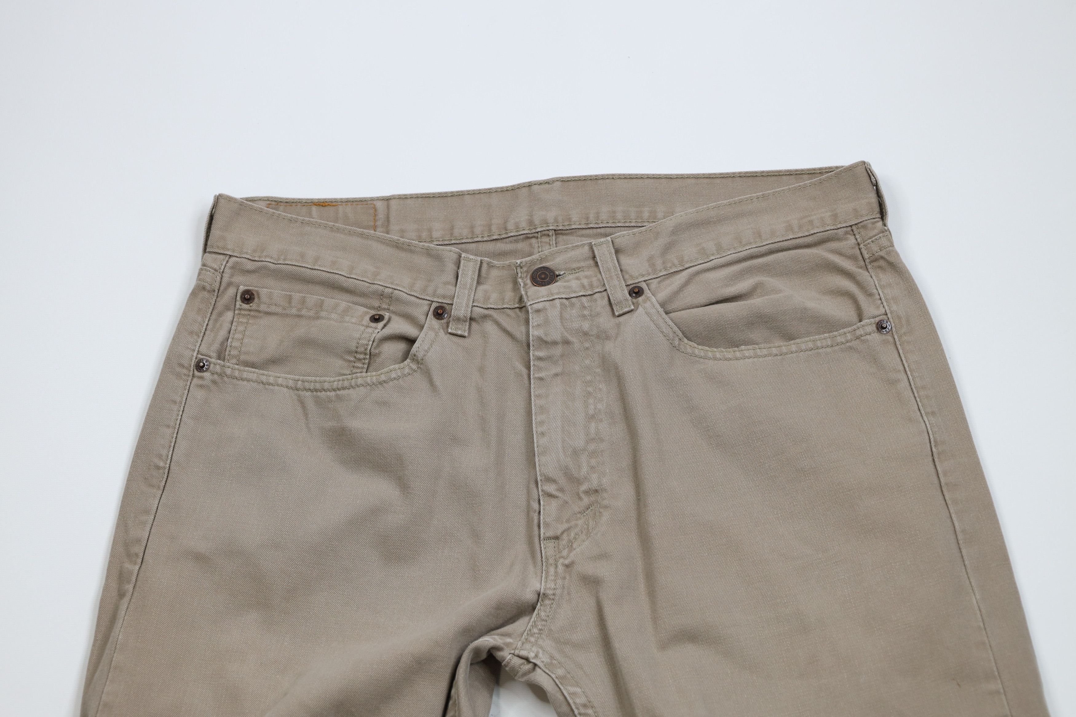 Levi's × Vintage Vintage Y2K Levis 505 Regular Straight Leg Denim Jeans Beige Size US 34 / EU 50 - 2 Thumbnail