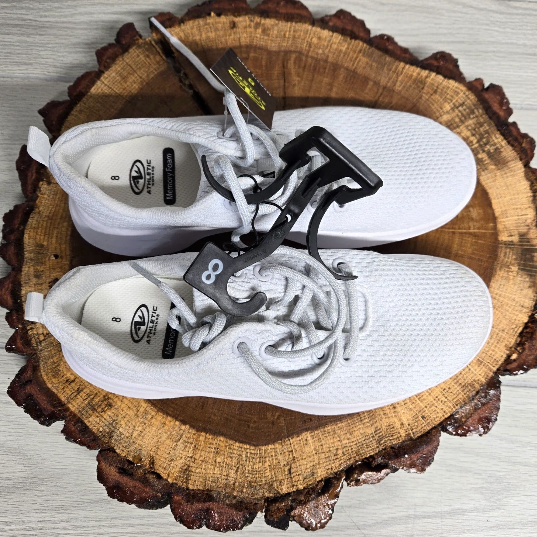 Athletic Works NEW Athletic Works White Lifestyle Jogger Sneakers Shoes Adult Women's 8 NEW Size 30" / US 8 / IT 44 - 5 Thumbnail