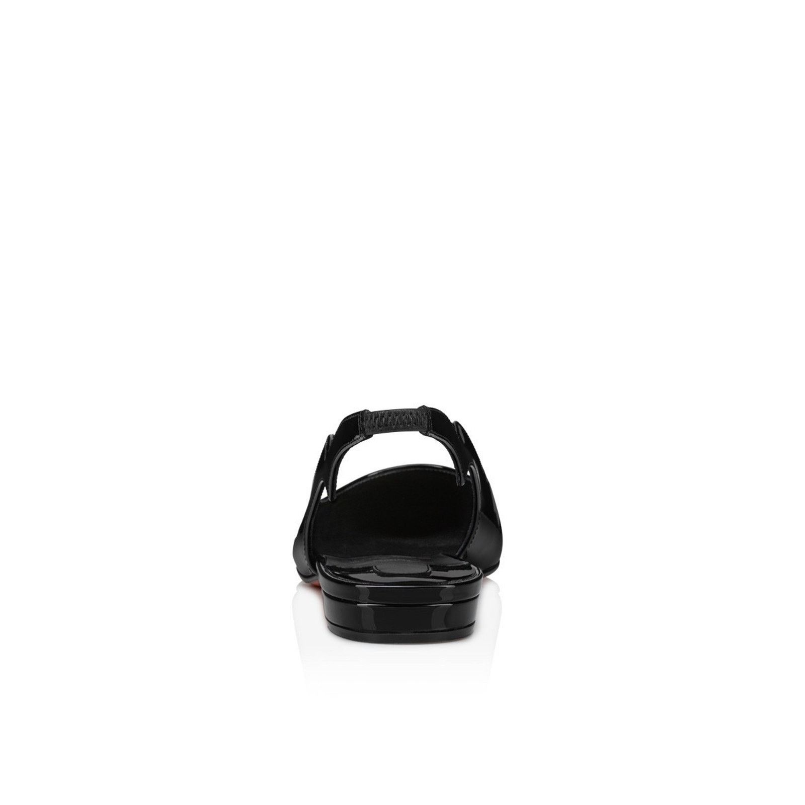 Christian Louboutin Hot Chickita Sling Flat Black Patent