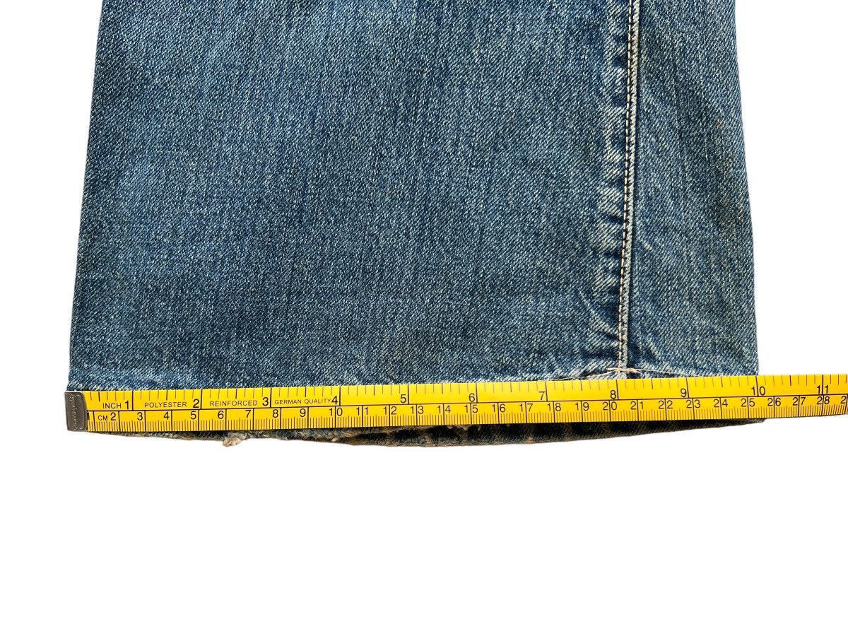 Edwin Vintage 80s Edwin Bushpant Patchwork Distressed Flare Jeans Size 30" / US 8 / IT 44 - 18 Thumbnail
