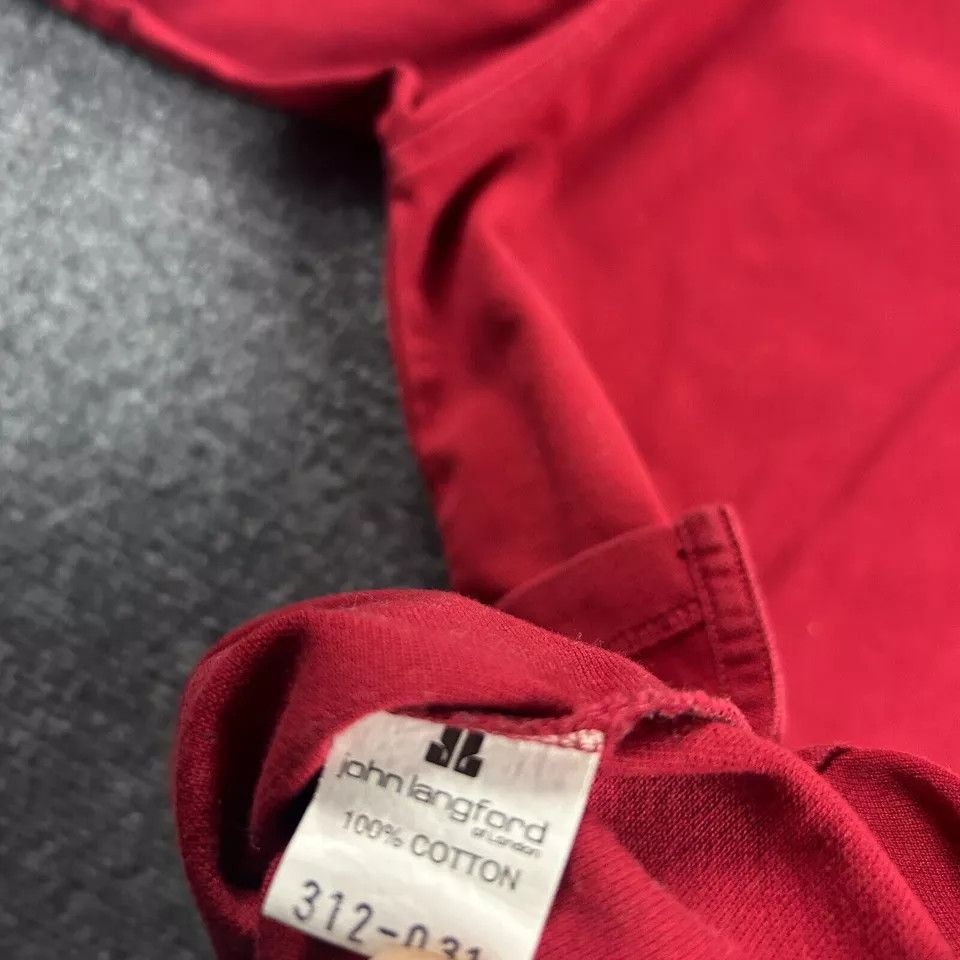 Other John Langford Polo Shirt Adults Large Red London Cotton Mens Size US L / EU 52-54 / 3 - 7 Thumbnail