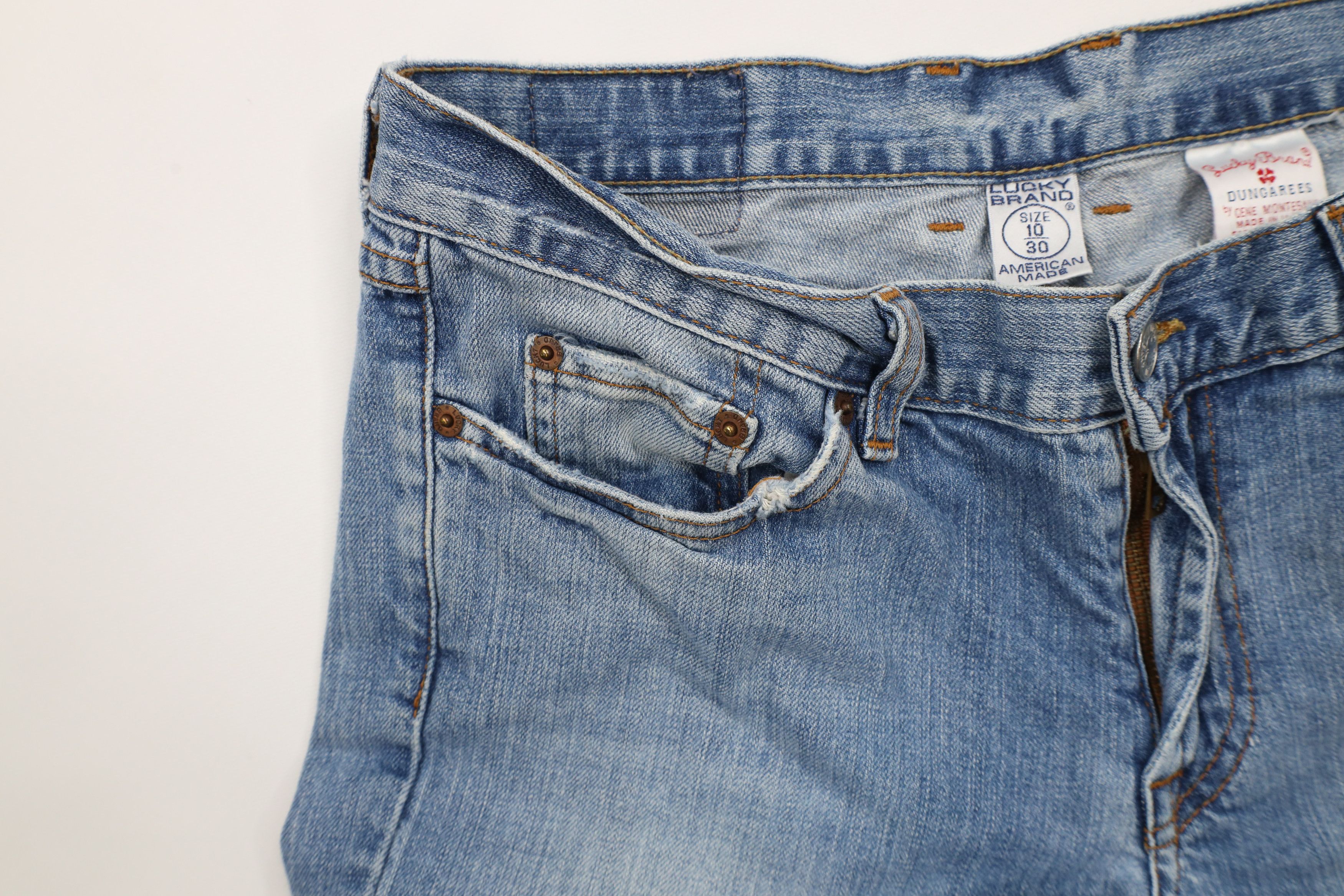 Lucky Brand × Vintage Vintage 90s Y2K Lucky Brand Flared Babydoll Denim Jeans USA Size 32" / US 10 / IT 46 - 8 Thumbnail