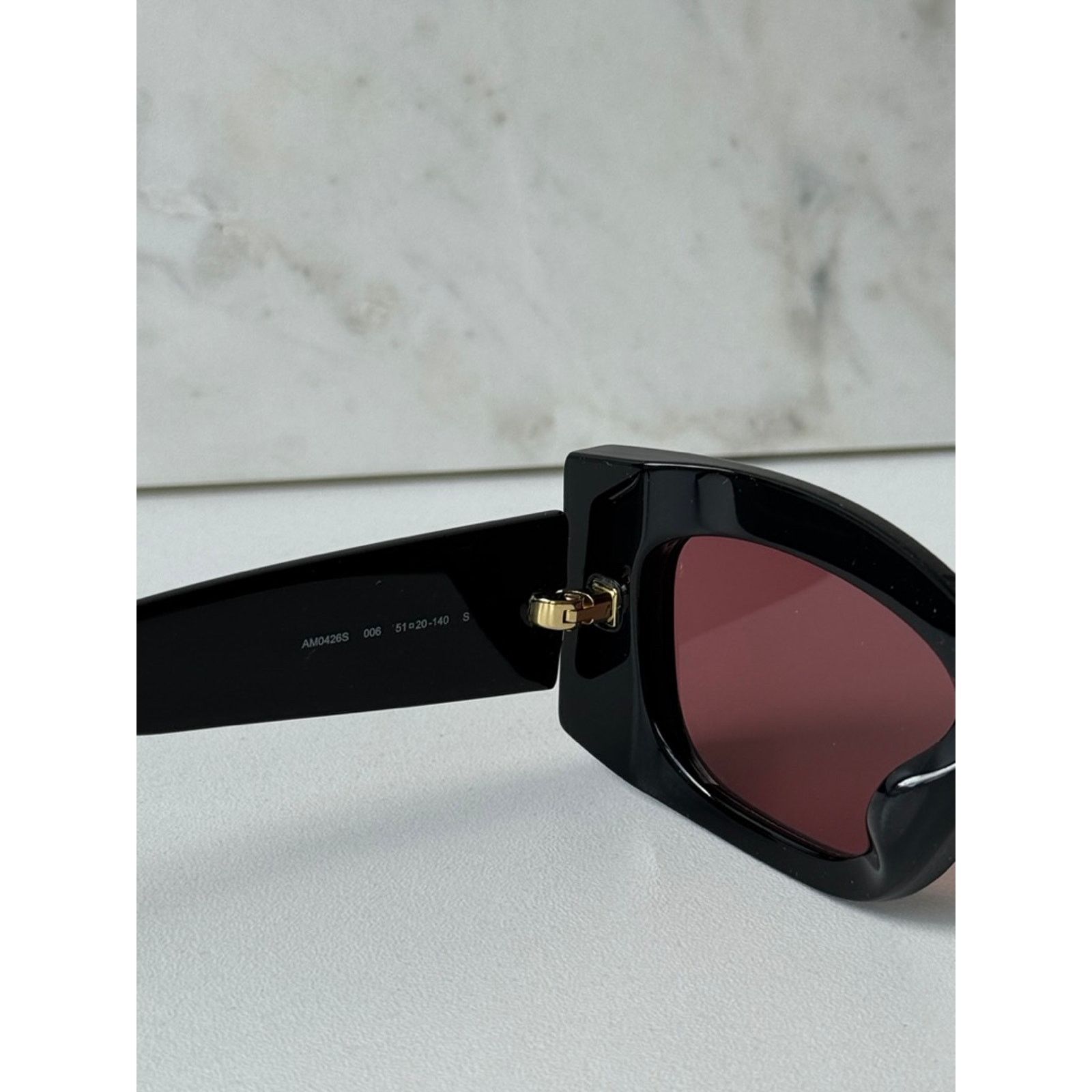 Alexander McQueen NEW Alexander McQueen AM0426S Black Pink Lens Sunglasses Size ONE SIZE - 7 Thumbnail