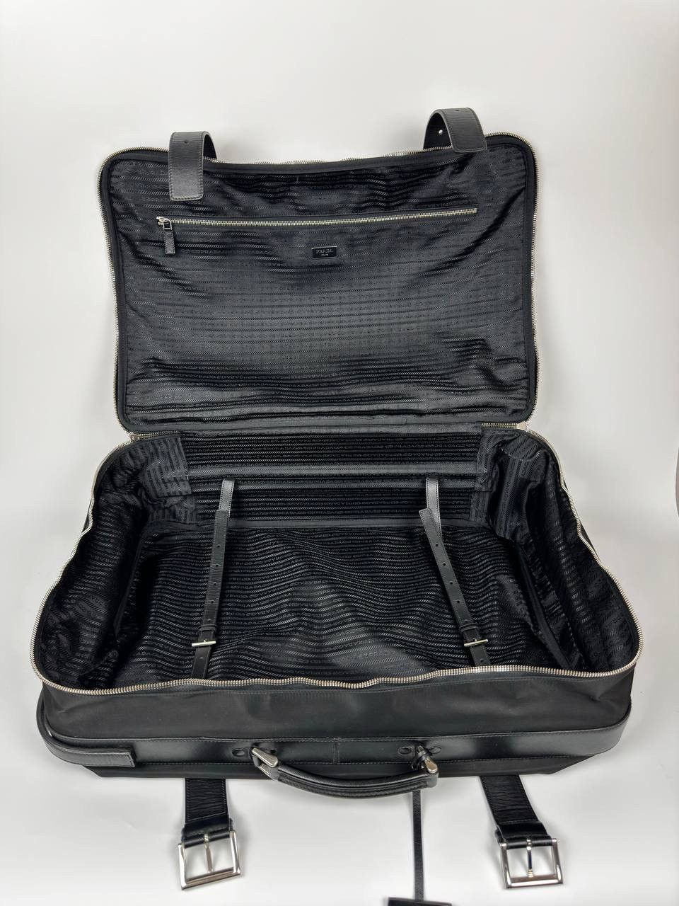Prada Prada Saffiano Black Nylon Luggage Bag Size ONE SIZE - 3 Thumbnail