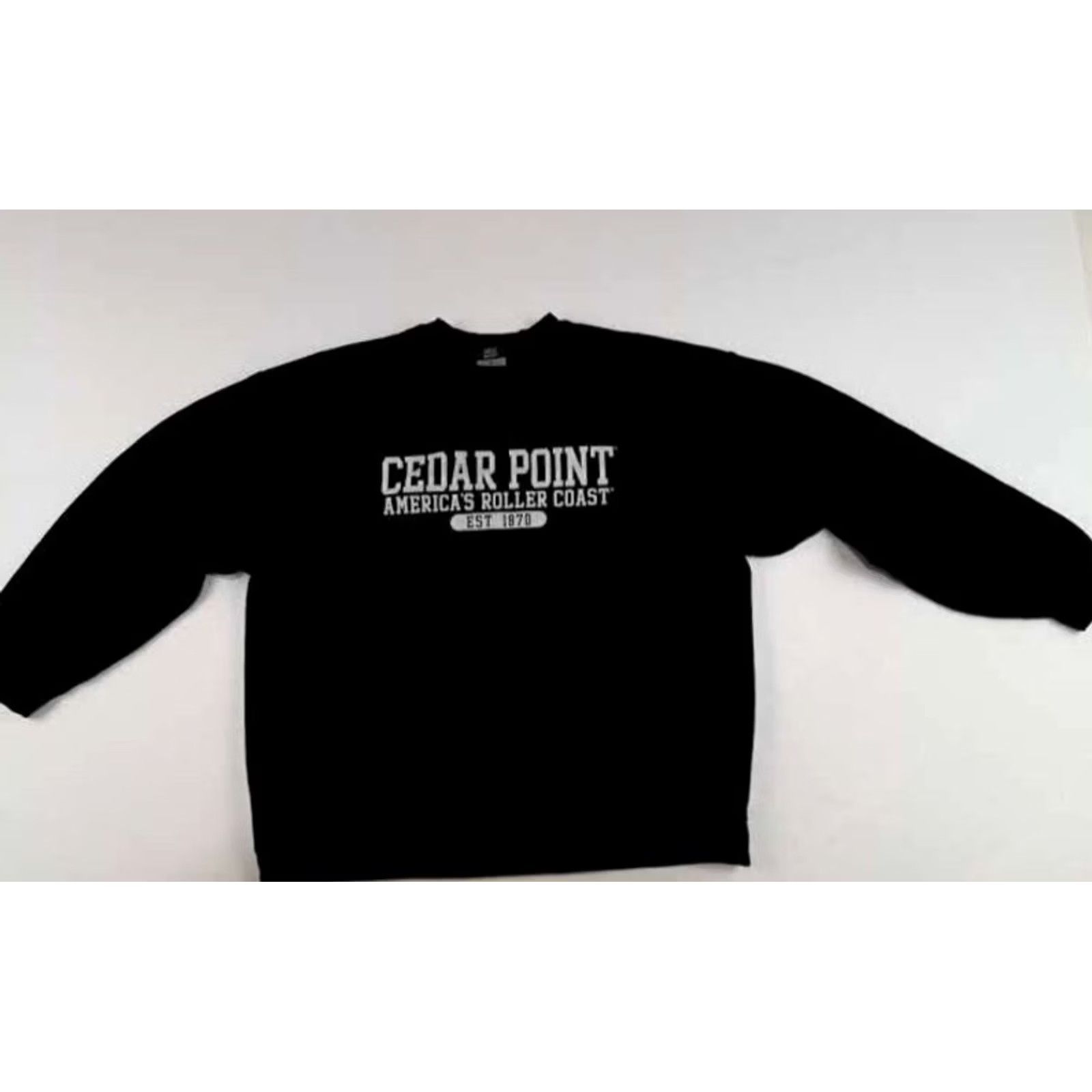 Vintage Cedar Point Americas Roller Coast MV Sport Sweatshirt Men XL Black Pullover 1980s Size US XL / EU 56 / 4 - 2 Thumbnail