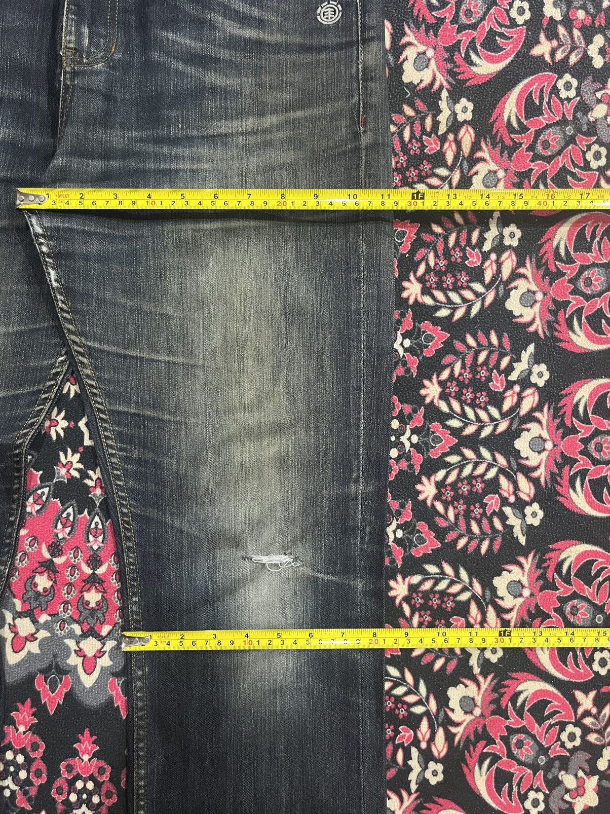 Element Vintage Element Dark Blue Washed Distress Straight Leg Jeans Size US 32 / EU 48 - 17 Thumbnail