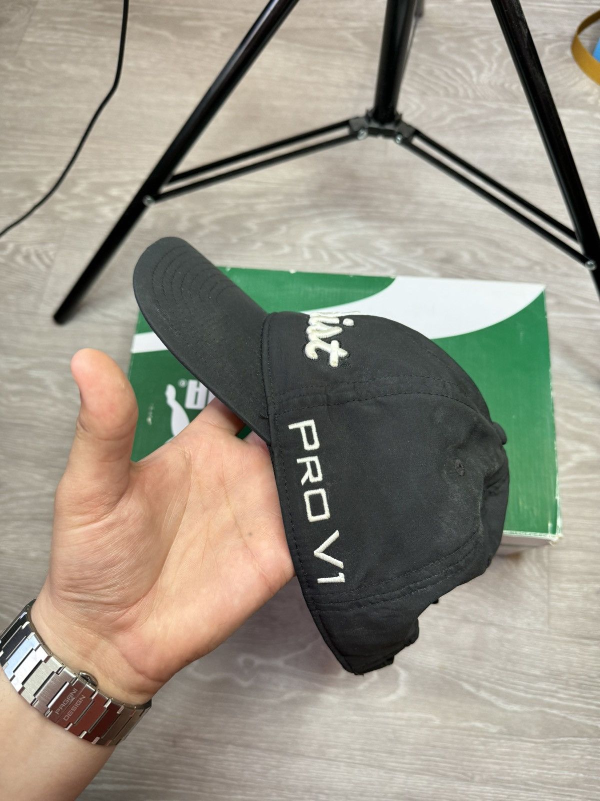 Footjoy × Japanese Brand × Titleist Titleist ProV1 FootJoy Golfing Logos Grey Adjustable Hat Size ONE SIZE - 3 Thumbnail