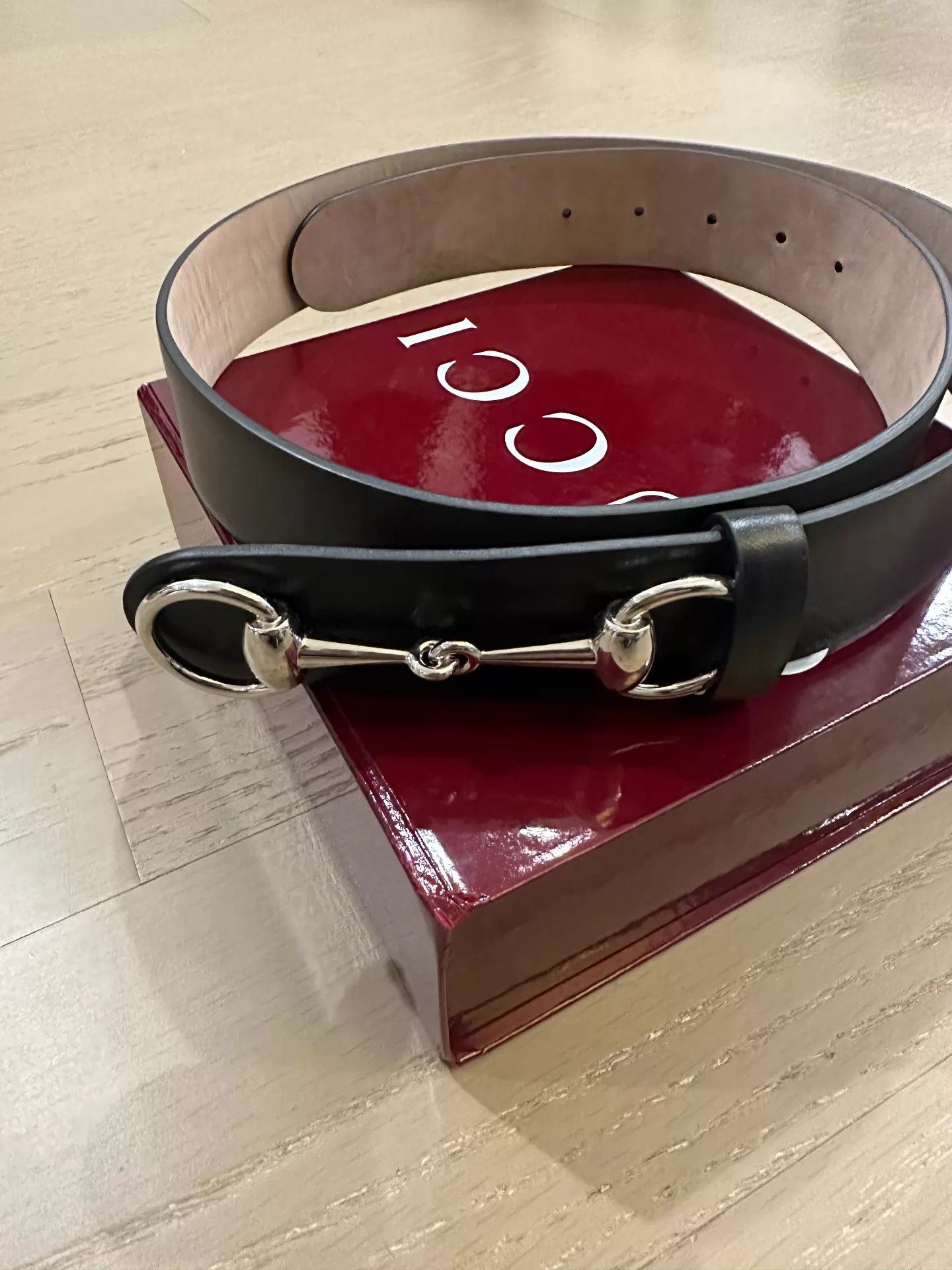 Gucci × Tom Ford FW 1995 Oversized Horsebit Black Patent Belt