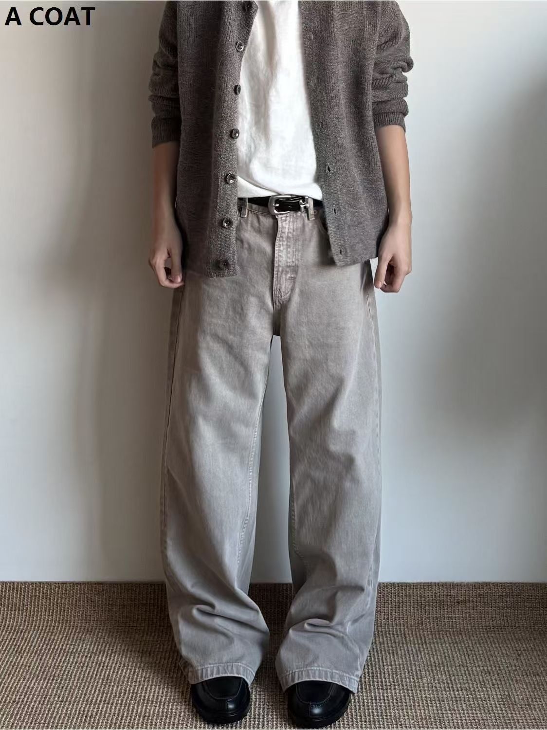 Vintage Washed Vintage Gray Straight-Leg Flared Jeans Size US 32 / EU 48 - 2 Thumbnail