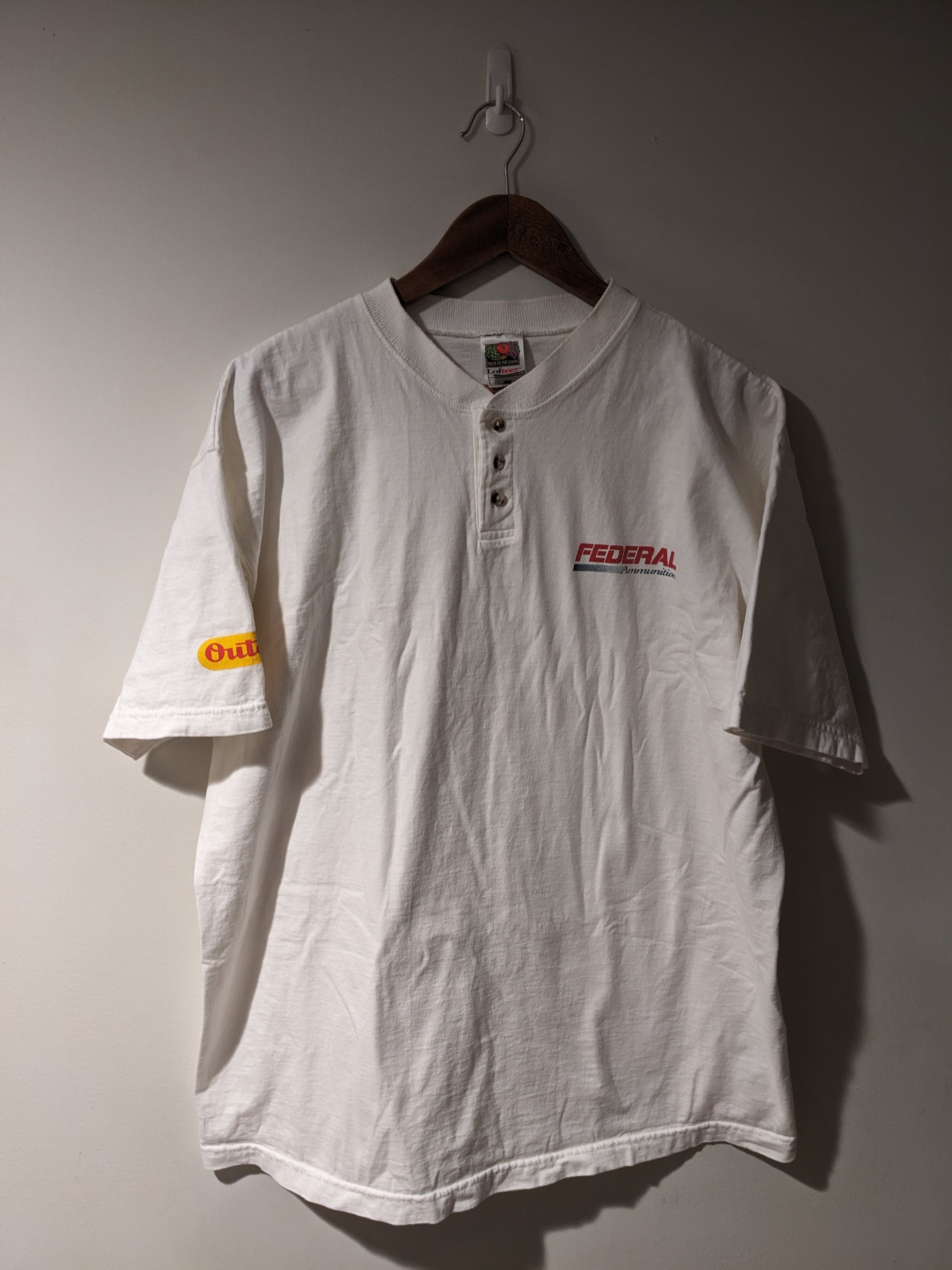 Fruit Of The Loom × Vintage Vintage 90s Federal Ammunition Gold Medal Precision T-Shirt Size US XL / EU 56 / 4 - 4 Thumbnail