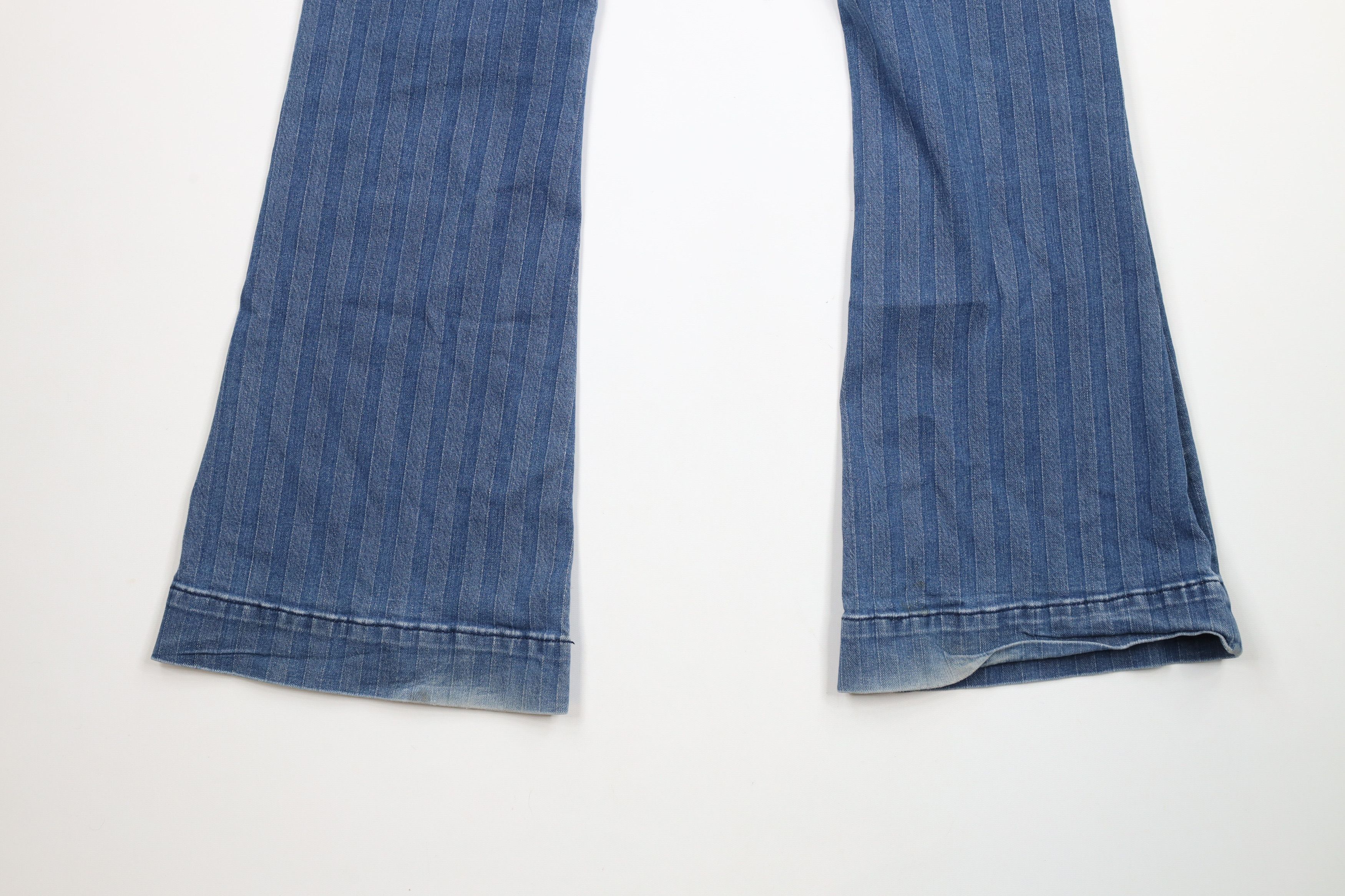 Vintage Vintage Y2K Streetwear Striped Wide Leg Bell Bottoms Jeans Size 26" / US 2 / IT 38 - 13 Thumbnail