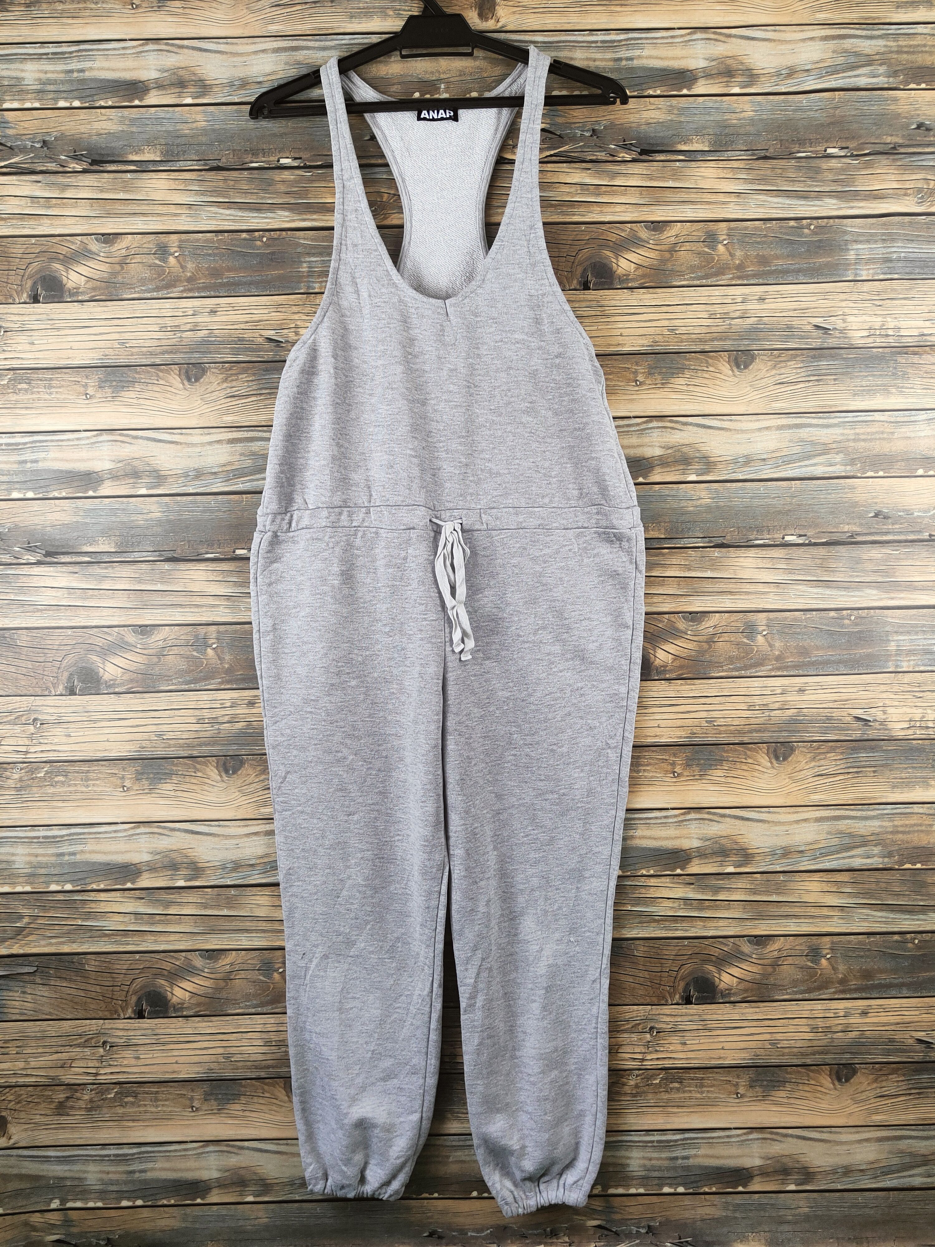 Japanese Brand Vintage Anap Gray Sleeveless Jumpsuits Size 35" - 1 Thumbnail