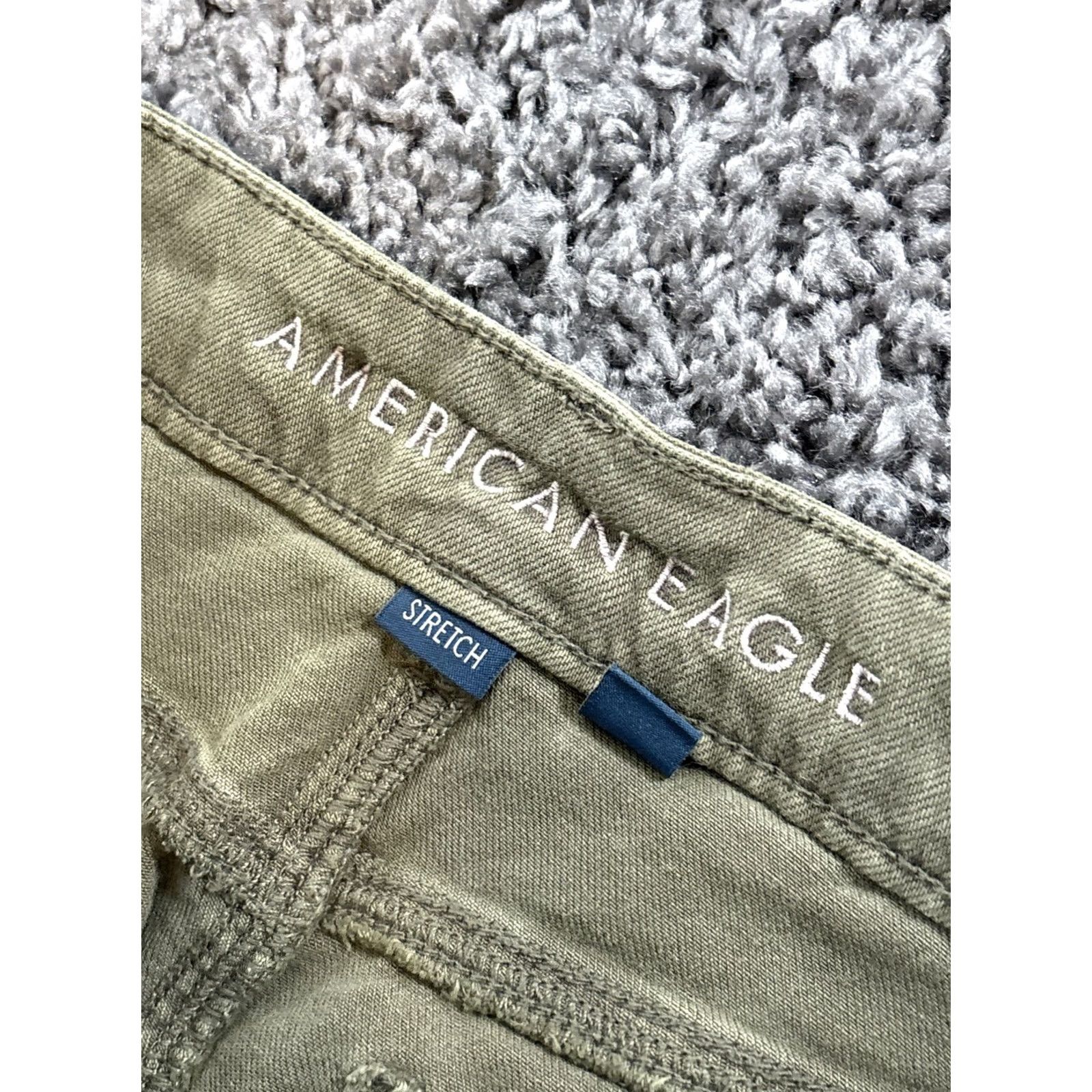 American Eagle Outfitters VINTAGE? American Eagle Outfitters Baggy Wide Leg Jeans Women's 00 Distressed Green Streetwear Grunge 90s Jeans - Relaxed Fit Size 24" / US 00 / IT 34 - 6 Thumbnail
