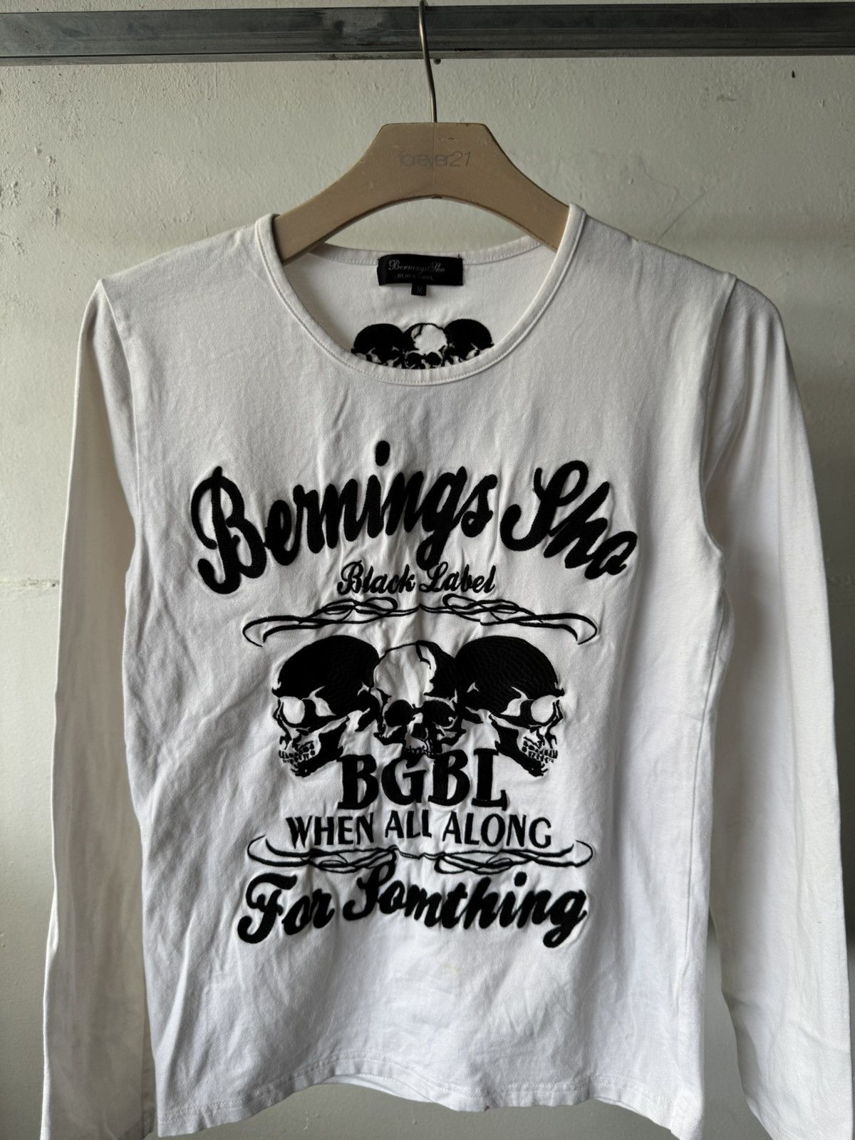 If Six Was Nine 2000s berning sho black label embroidery skull long sleeve Size US M / EU 48-50 / 2 - 2 Thumbnail