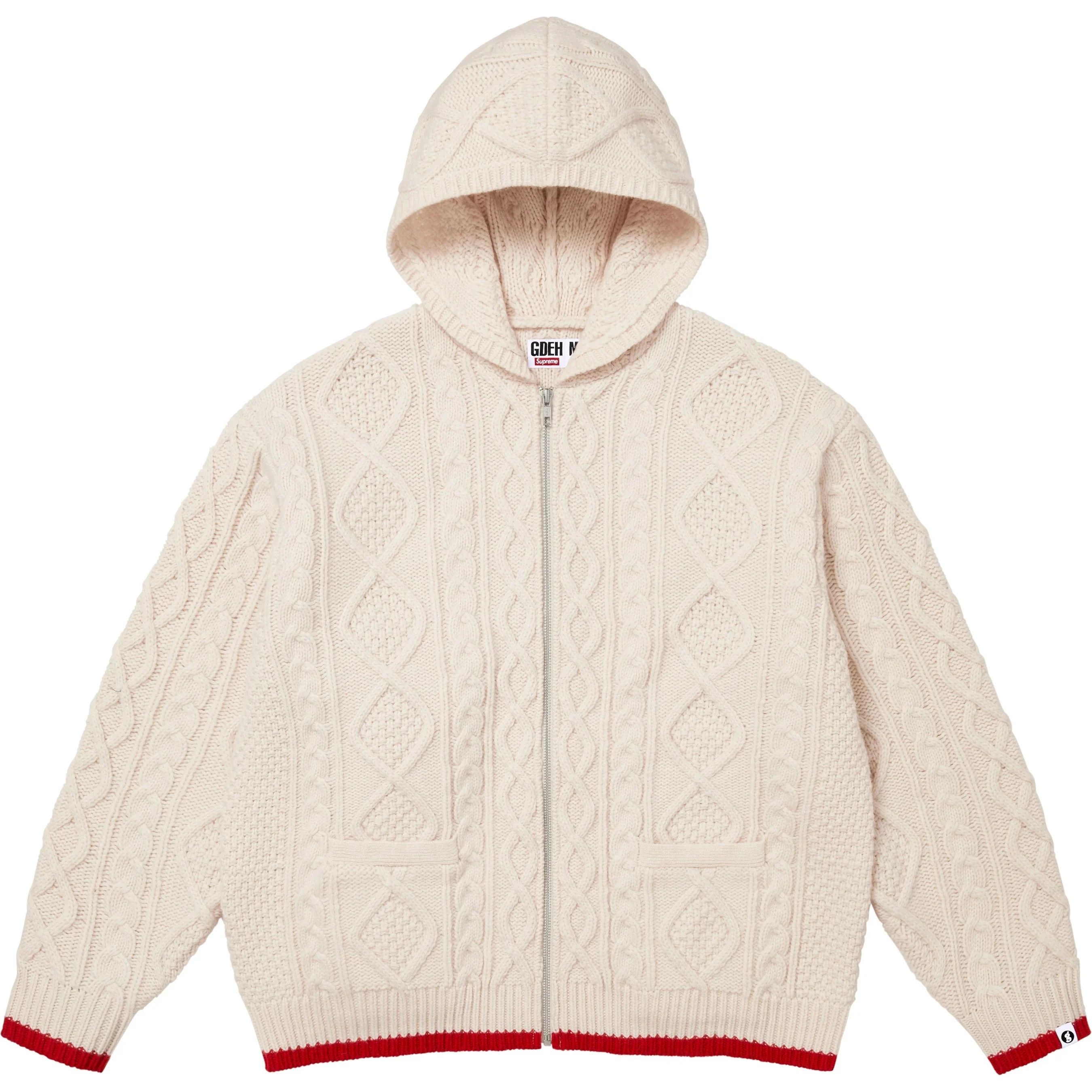 Streetwear × Supreme FW24 Supreme Accent Brushed Zip Up Hooded