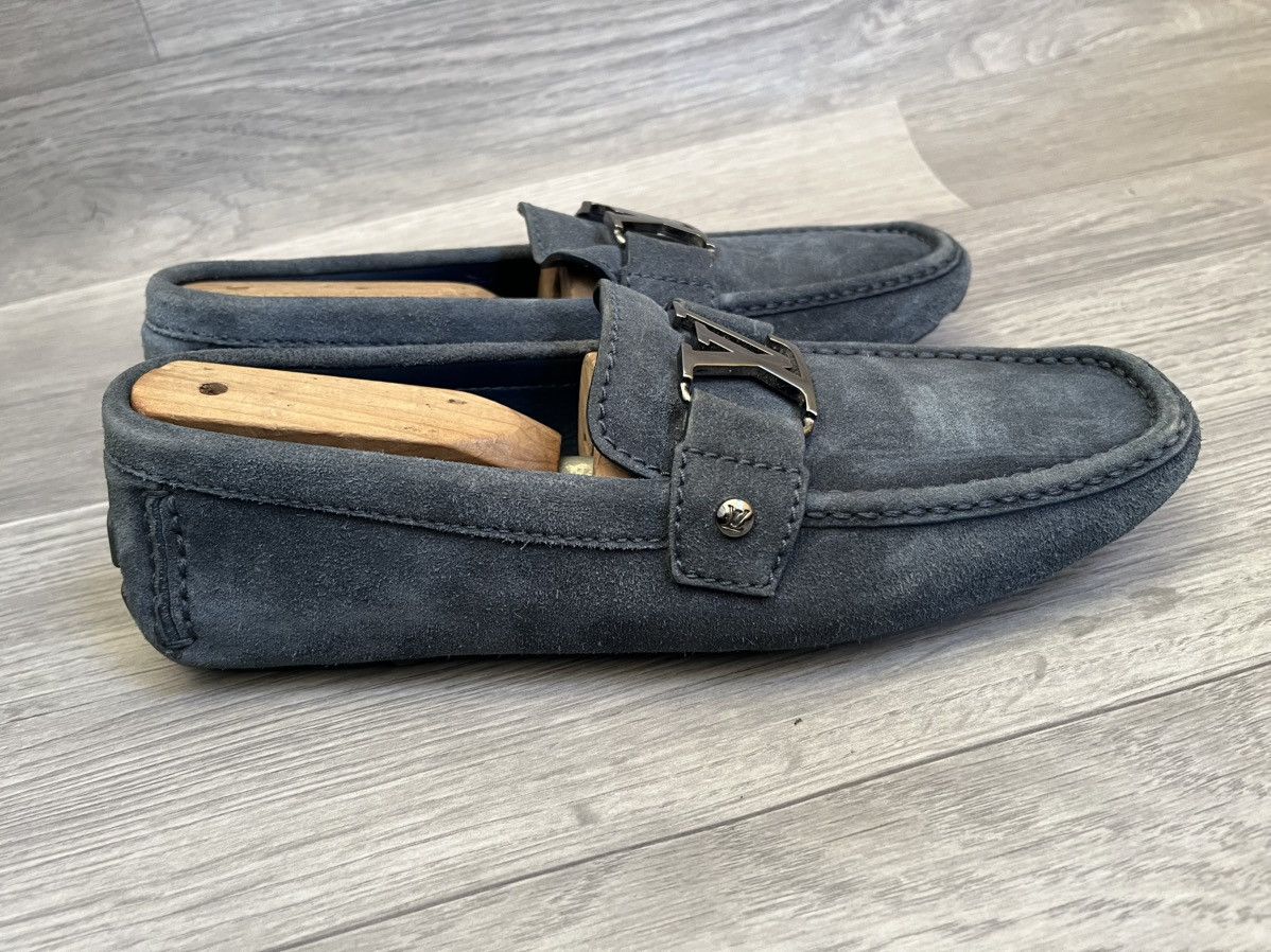 Louis Vuitton Louis Vuitton montcarlo blue suede loafers Size US 8 / EU 41 - 7 Thumbnail