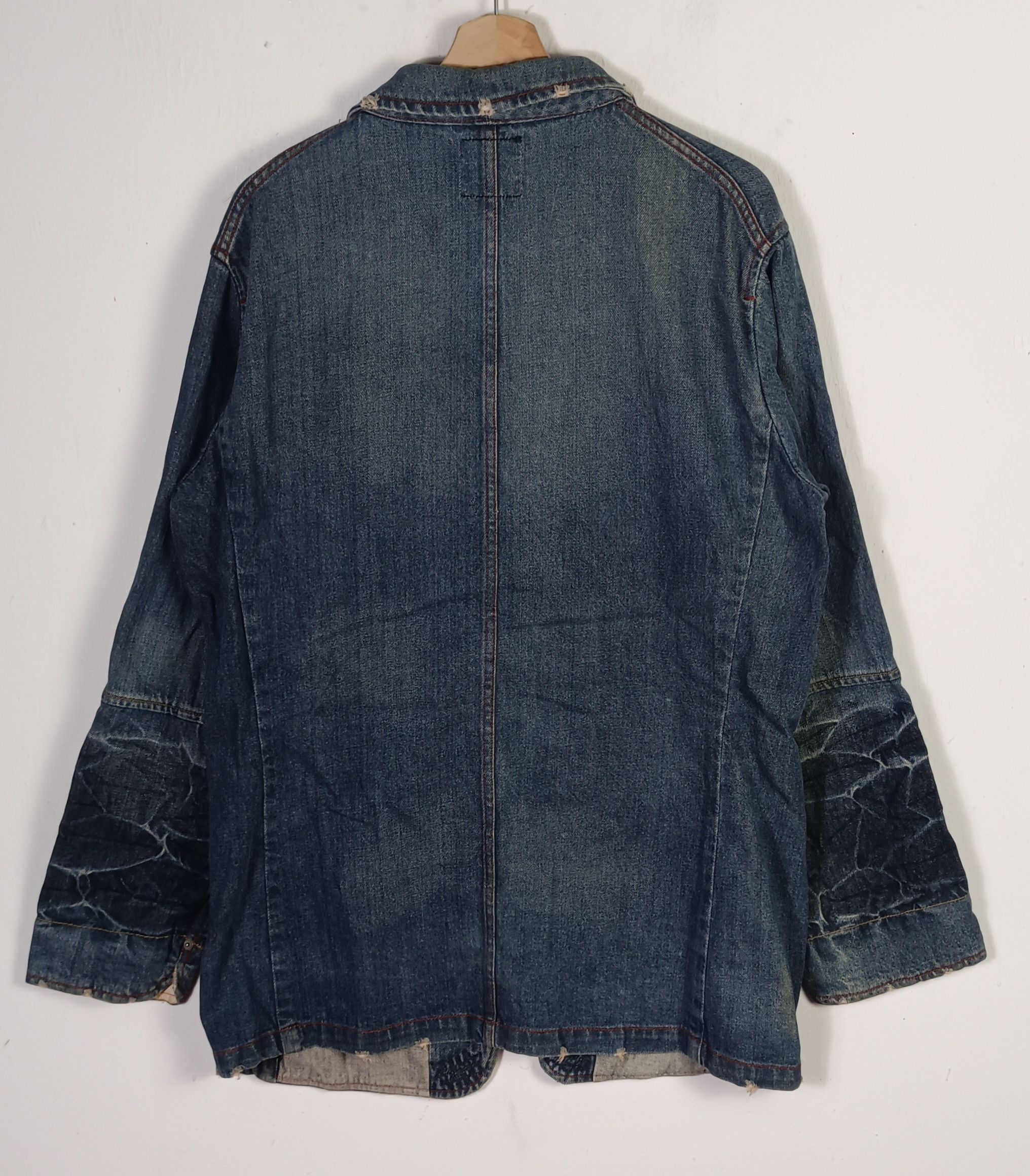 Japanese Brand Vintage🔥 Power Of The People Distresed Denim Jacket Size US M / EU 48-50 / 2 - 2 Thumbnail