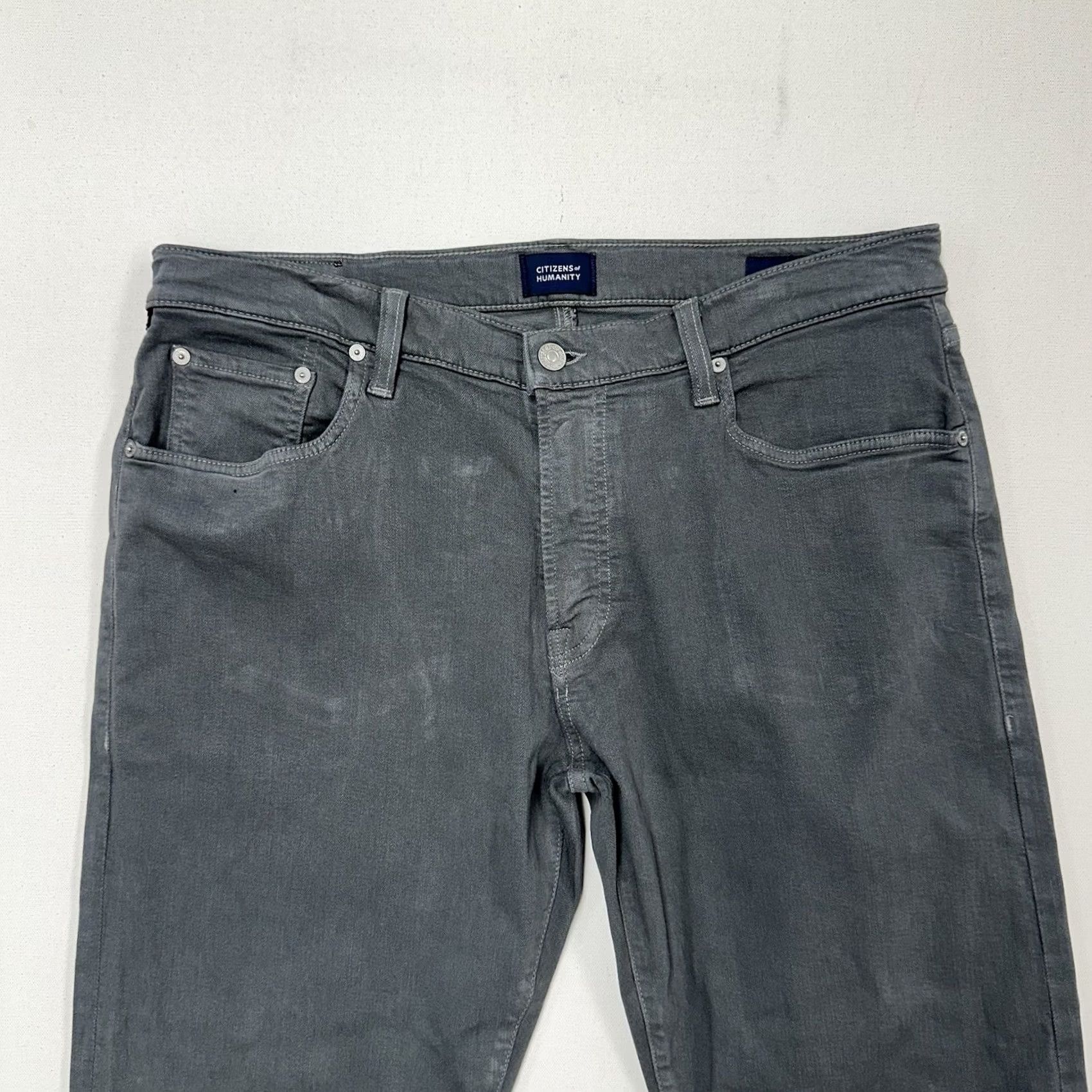 Citizens Of Humanity Citizens of Humanity The Adler Slim Straight Jeans Mens 34x26 Gray Size US 34 / EU 50 - 3 Thumbnail