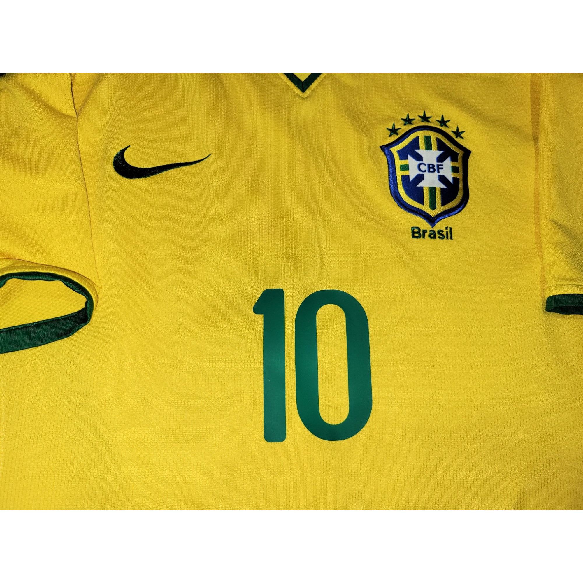 Nike Ronaldinho Nike Brazil 2008 Home Soccer Jersey Shirt L Size US L / EU 52-54 / 3 - 3 Thumbnail