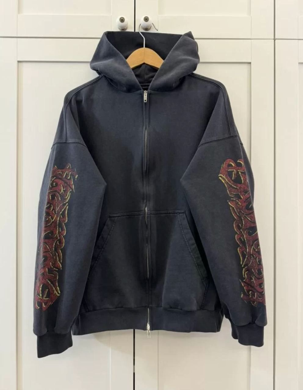 image of Balenciaga S24 Exclusive Offshore Zip Up in Black, Men's (Size Medium)