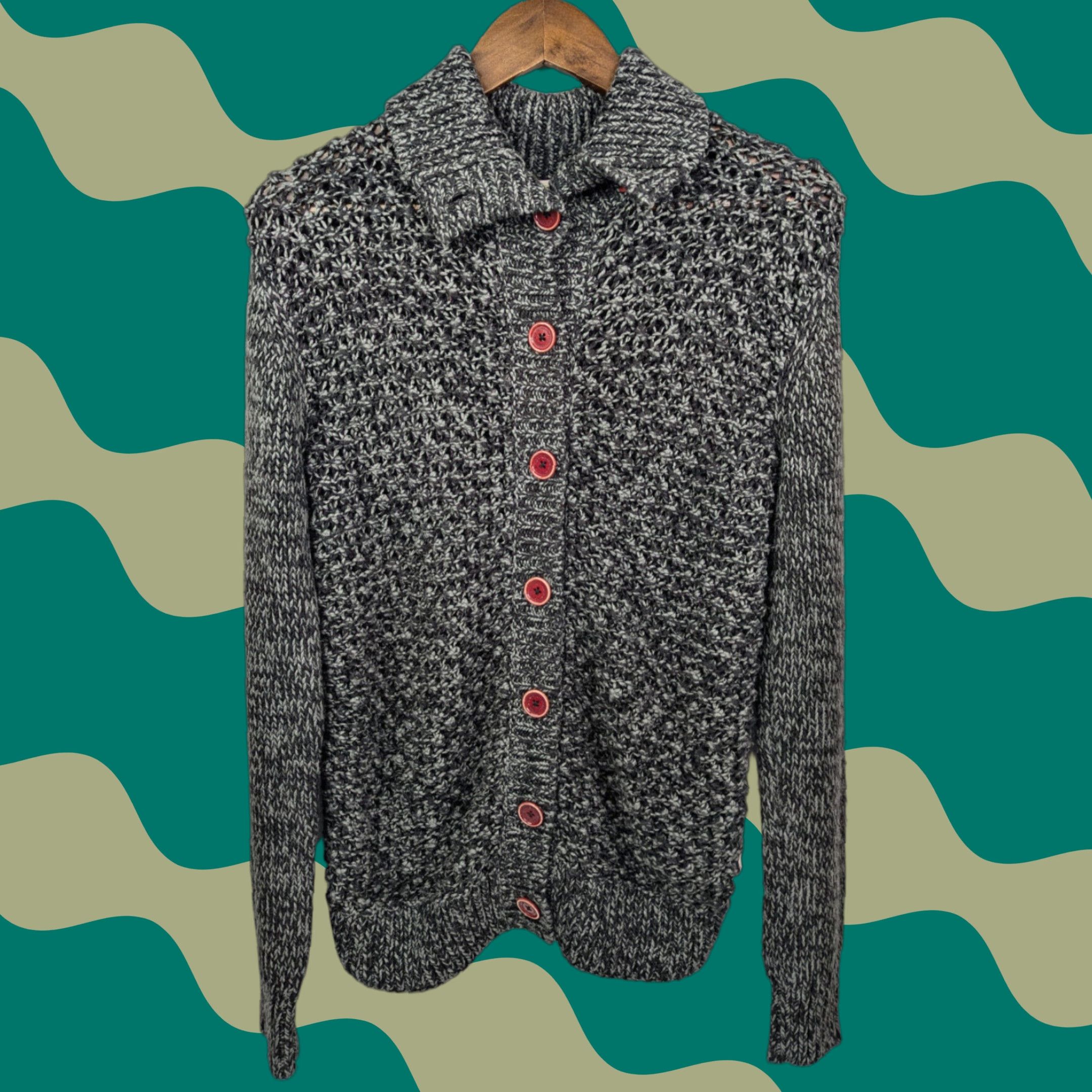Rip Curl RIP CURL Sweater Cardigan Long Sleeve Open Knit Gray Women’s L Regular Button Cardigan Knit Lightweight Casual Fall Spring Winter Size L / US 10 / IT 46 - 1 Thumbnail