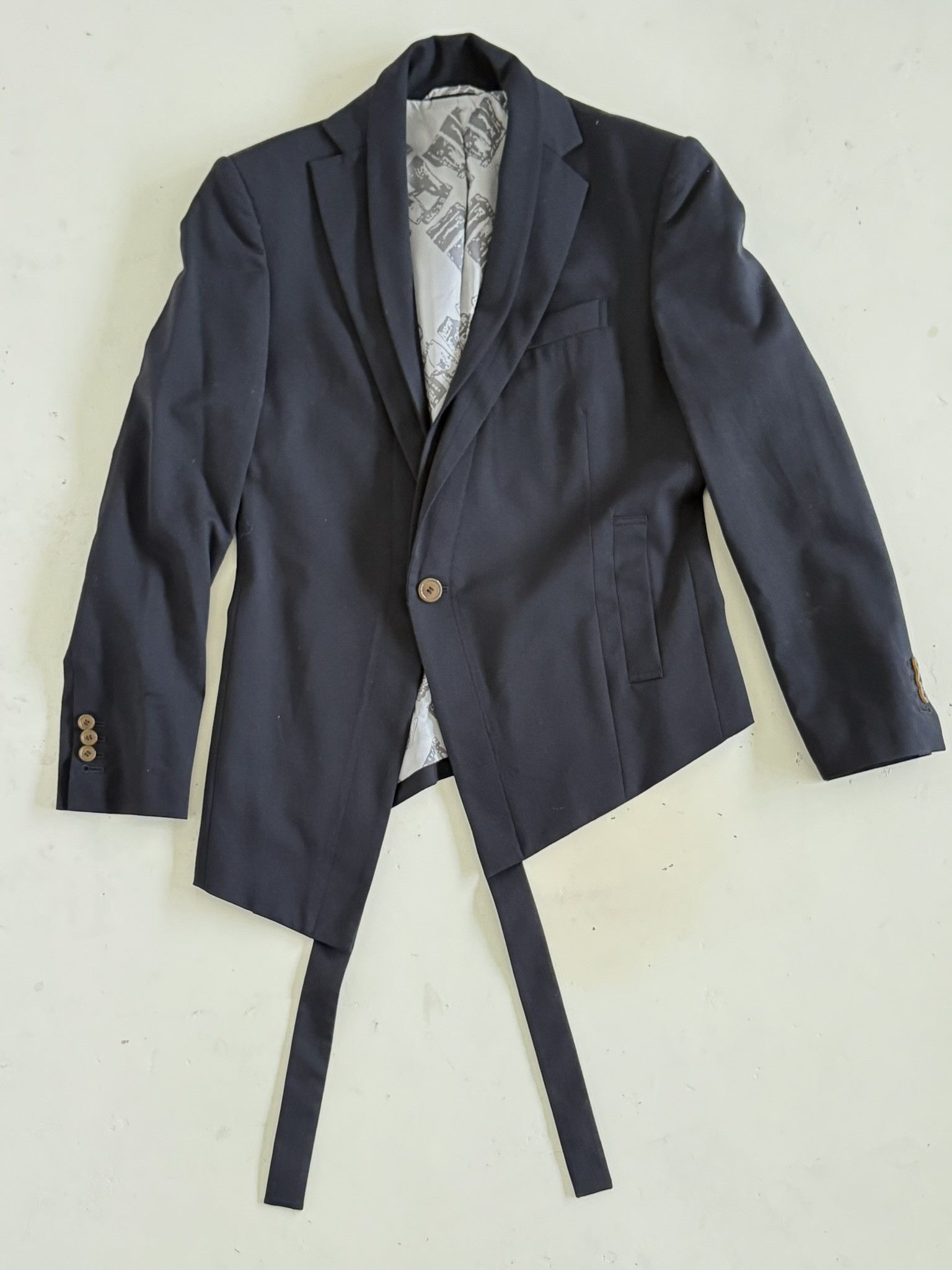 Vivienne Westwood Rare Assymetrical Suit with Trailing Sash XS Size 46R - 1 Thumbnail