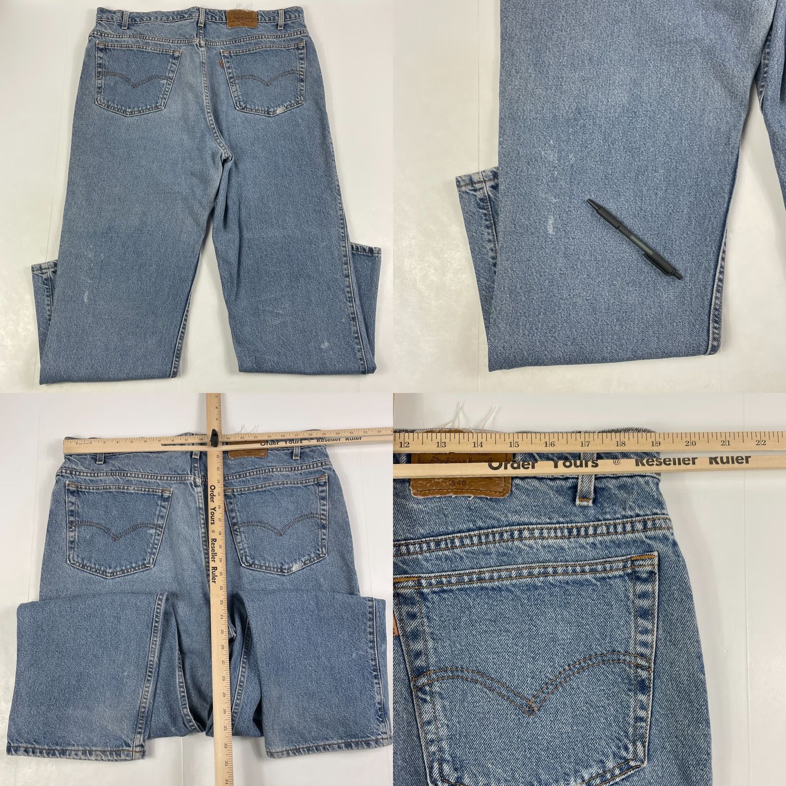 Levi's Levi's 540 Vintage Jeans Men 42 x 30 Blue Relaxed Straight Leg Mid Wash - Medium Size Size US 42 / EU 58 - 8 Thumbnail