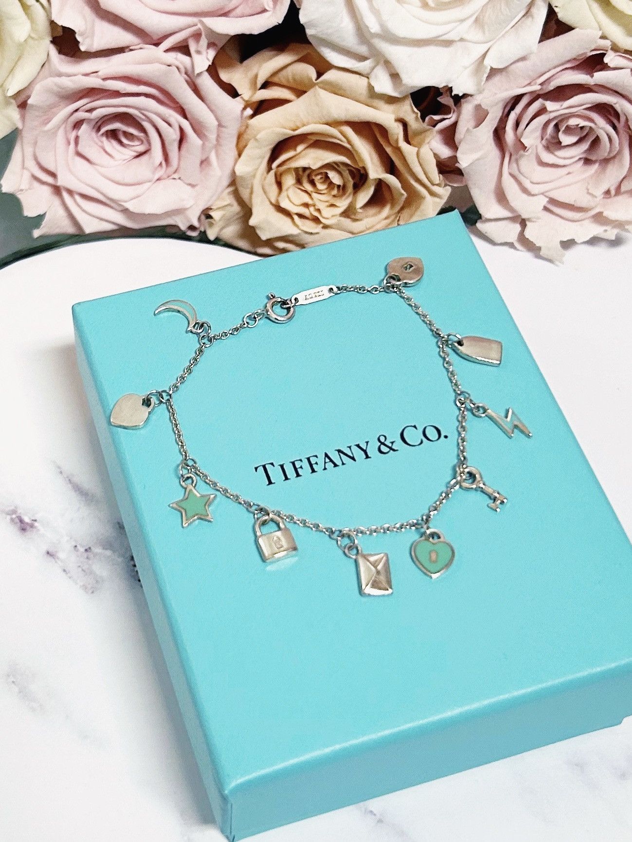 Tiffany & Co. Authentic Tiffany & Co Love Note 925 Sterling Charm Bracelet Size ONE SIZE - 3 Thumbnail