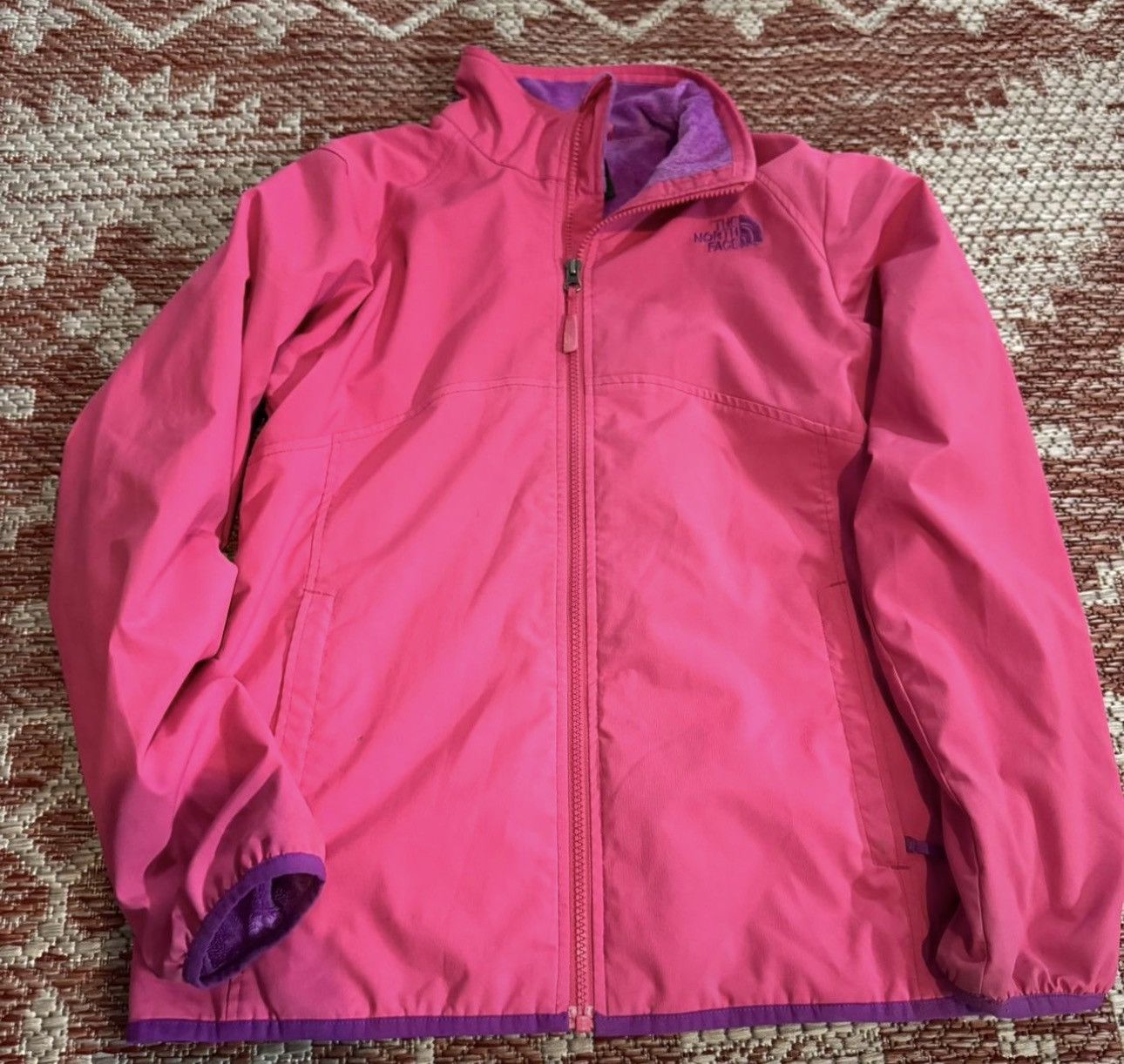 The North Face W Northface Jacket Pink Fleece Linear Girls Large W Small Size XS / US 0-2 / IT 36-38 - 1 Thumbnail