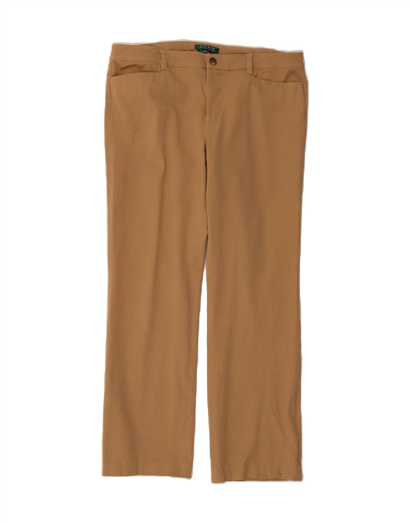 Ralph Lauren Womens Adelle Straight Casual Trousers US 14 XL W38 L29 Brow Size 32" / US 10 / IT 46 - 1 Thumbnail
