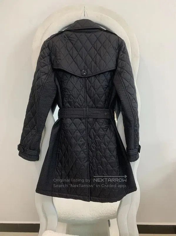 Burberry Burberry Black Quilted Mid-Length Coat for Women. Size L / US 10 / IT 46 - 3 Thumbnail