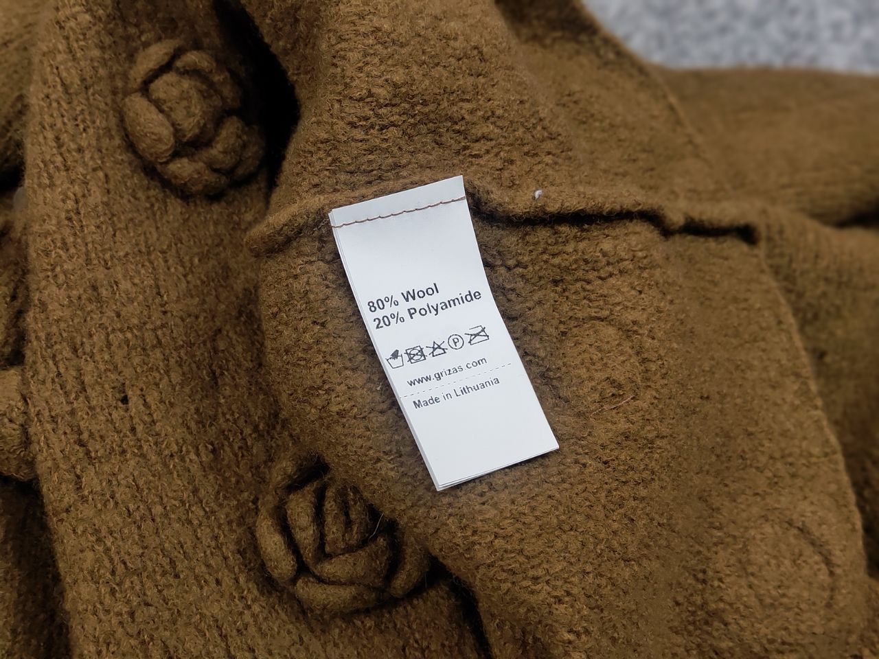 Japanese Brand Grizas Design Light Wool Blend Fowers yellow tint Sweater Size XS / US 0-2 / IT 36-38 - 15 Thumbnail