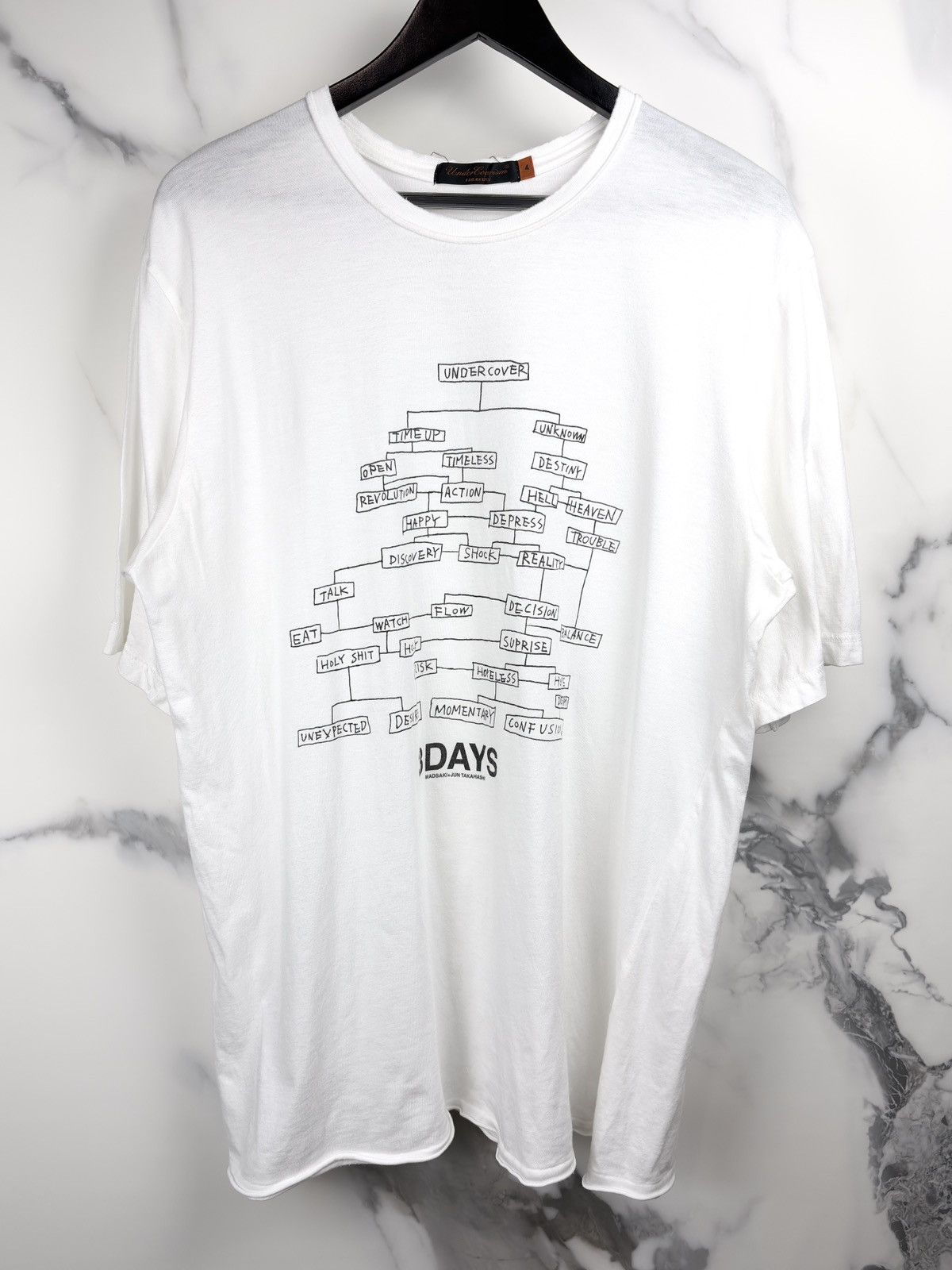 Undercover Undercover Vintage Madsaki Three Days Distressed Tshirt Size US XL / EU 56 / 4 - 1 Thumbnail