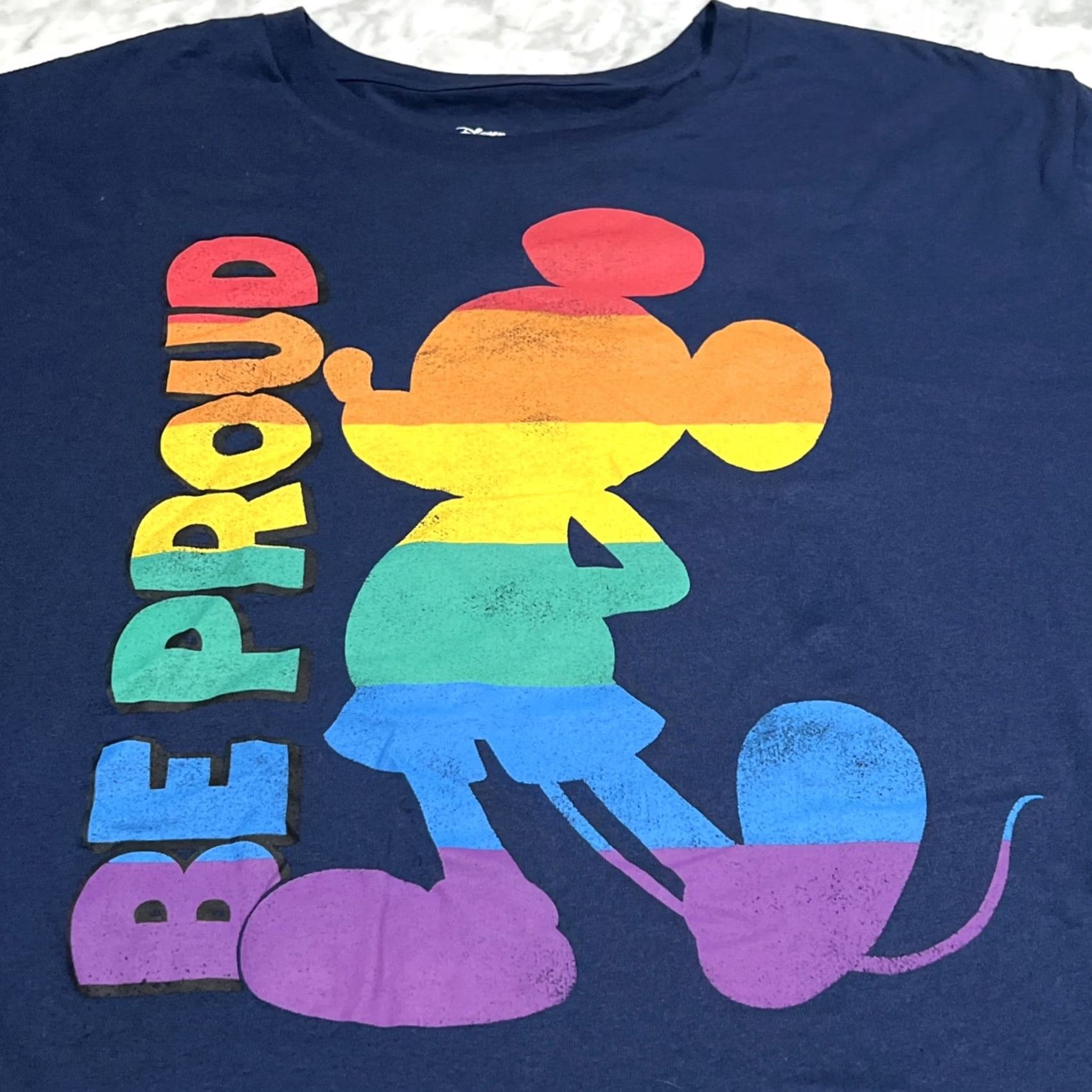 Disney Disney Pride Collection T Shirt Mens 3XL Mickey Mouse Be Proud Rainbow Tee Size US XXL / EU 58 / 5 - 2 Thumbnail