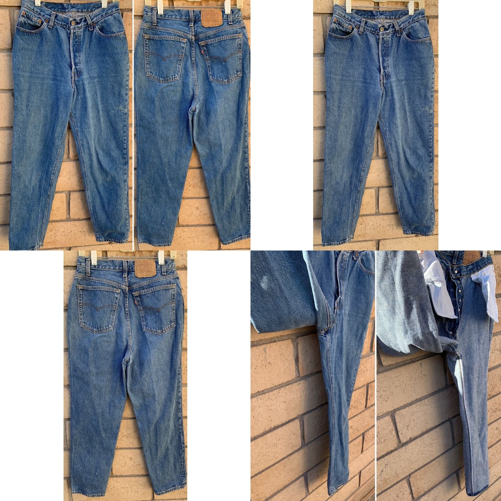 Levi's VINTAGE Levi's 501 Jeans Juniors For Her Size 13 29.5 in Waist 29 in Inseam Blue 5-Pocket Denim 100% Cotton Button Jeans Womens Boys Girls Size 34" / US 12 / IT 48 - 9 Thumbnail