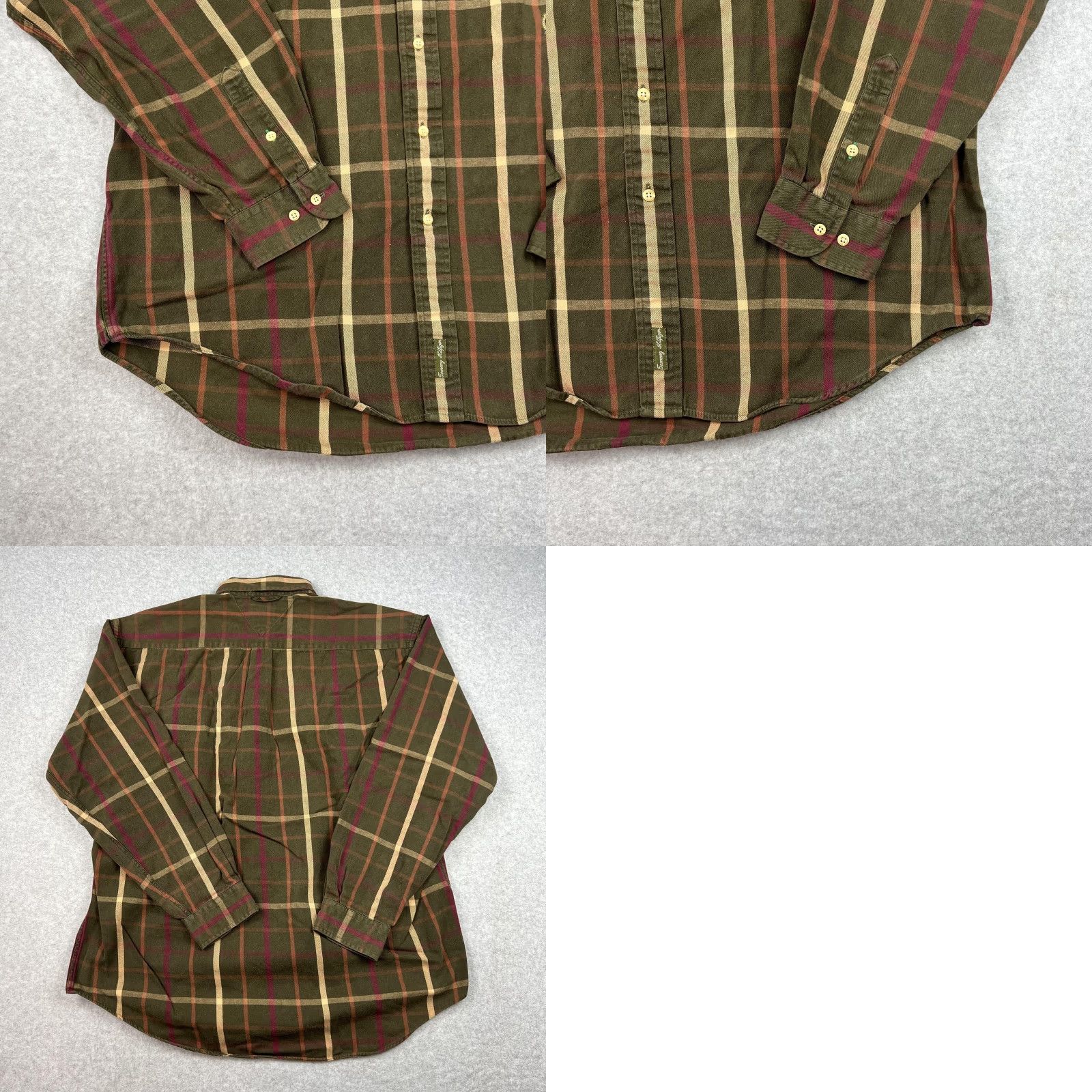 Tommy Hilfiger Tommy Hilfiger Shirt Mens L Green Plaid Button Up Crest Logo Casual Vintage 90s Mens Size US L / EU 52-54 / 3 - 8 Thumbnail
