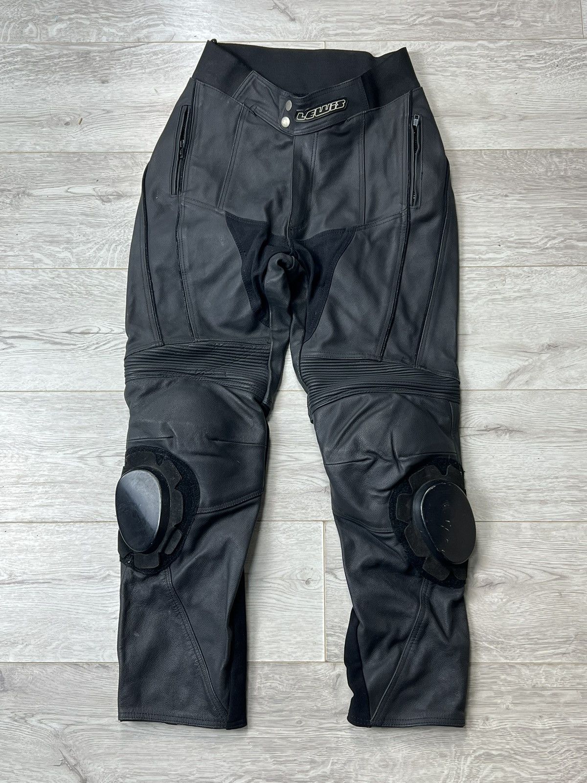 Vintage Lewis Leather Motorcycle Riding Pants Knee Armor 30 S - M Size US 30 / EU 46 - 1 Thumbnail