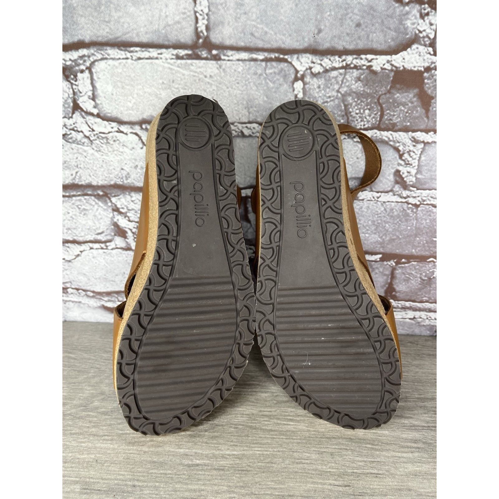 Birkenstock Birkenstock Papillio Samira Ginger Brown Leather Cork Wedges Size US 6.5 / IT 36.5 - 7 Thumbnail