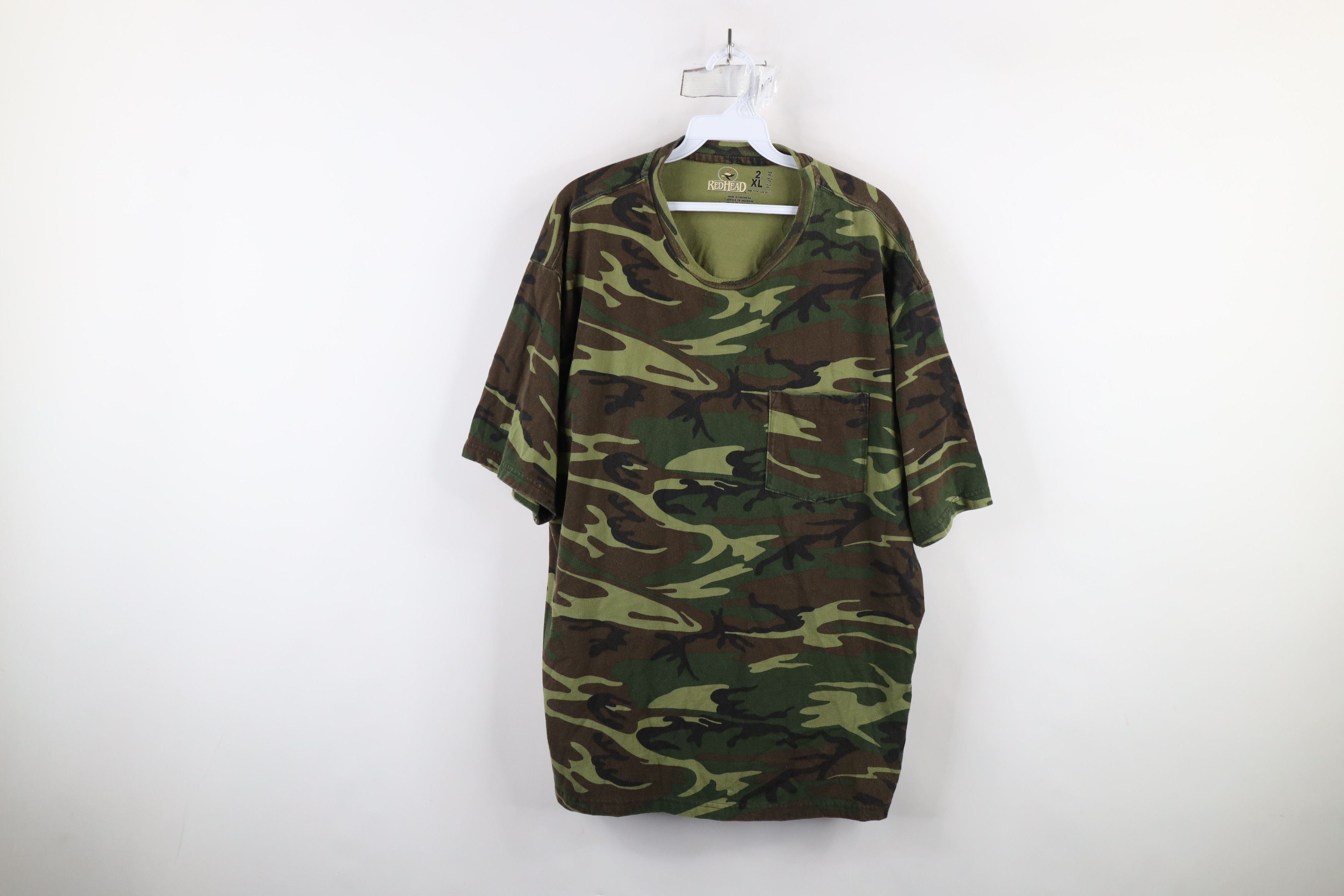 Vintage Vintage Y2K Streetwear Camouflage Pocket T-Shirt Cotton Size US XXL / EU 58 / 5 - 1 Thumbnail